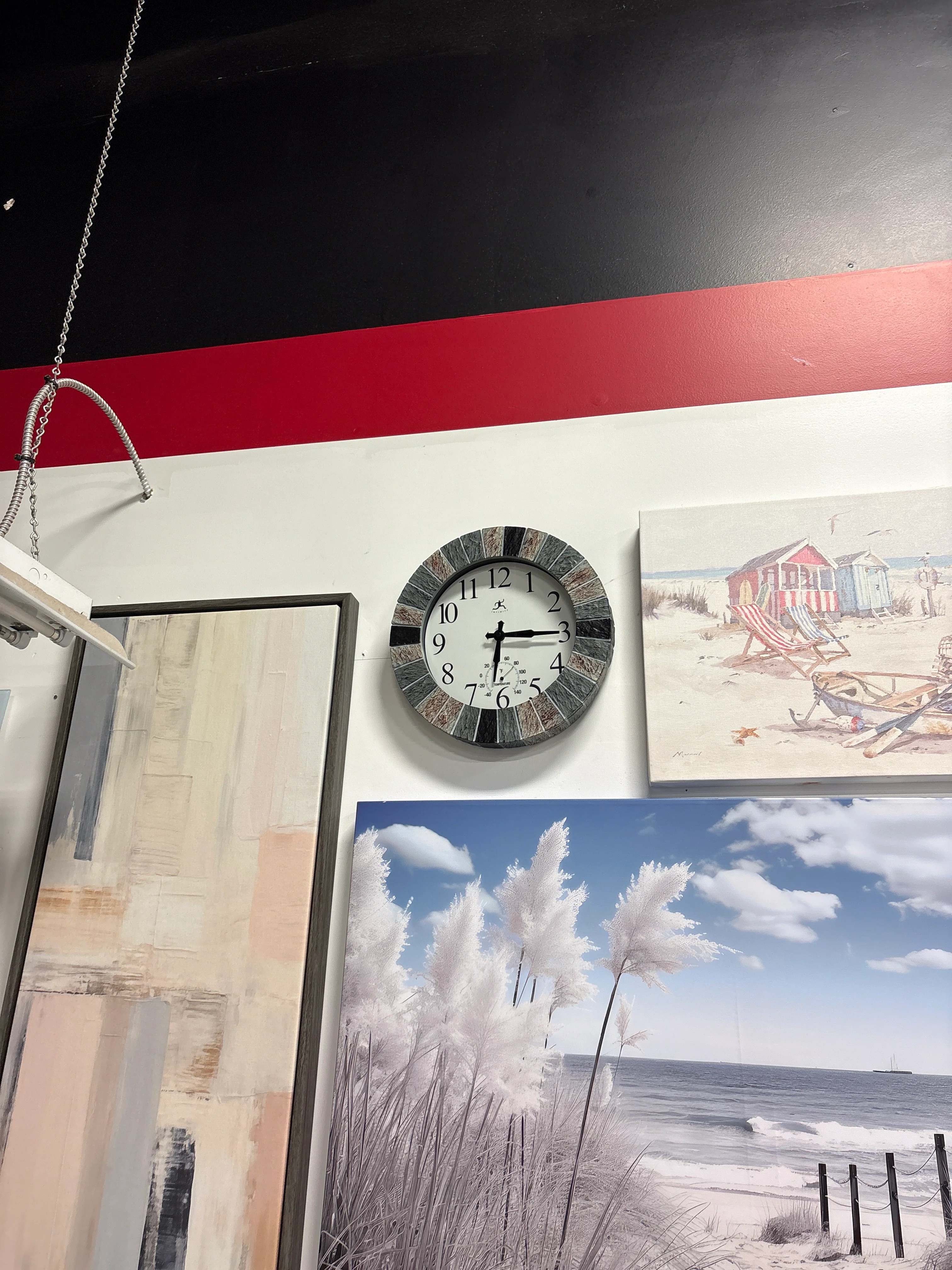 Infinity Instruments Faux Slate Wall Clock SHOWROOM ITEM - Image 2