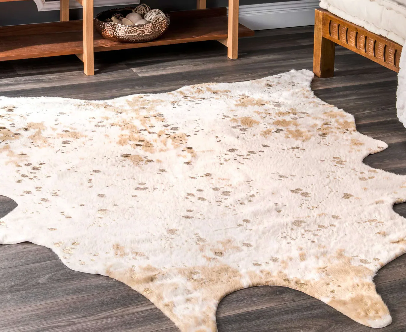 Iraida Faux Cowhide Area Rug SHOWROOM ITEM