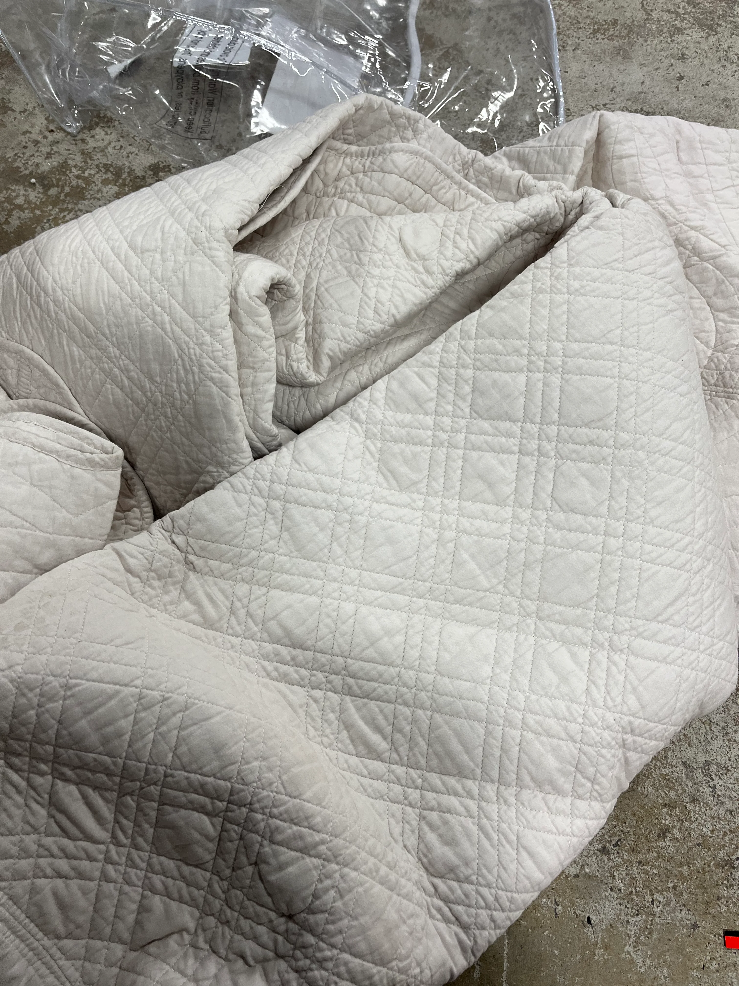 Ivory Solid King Quilt Cotton, - Image 4