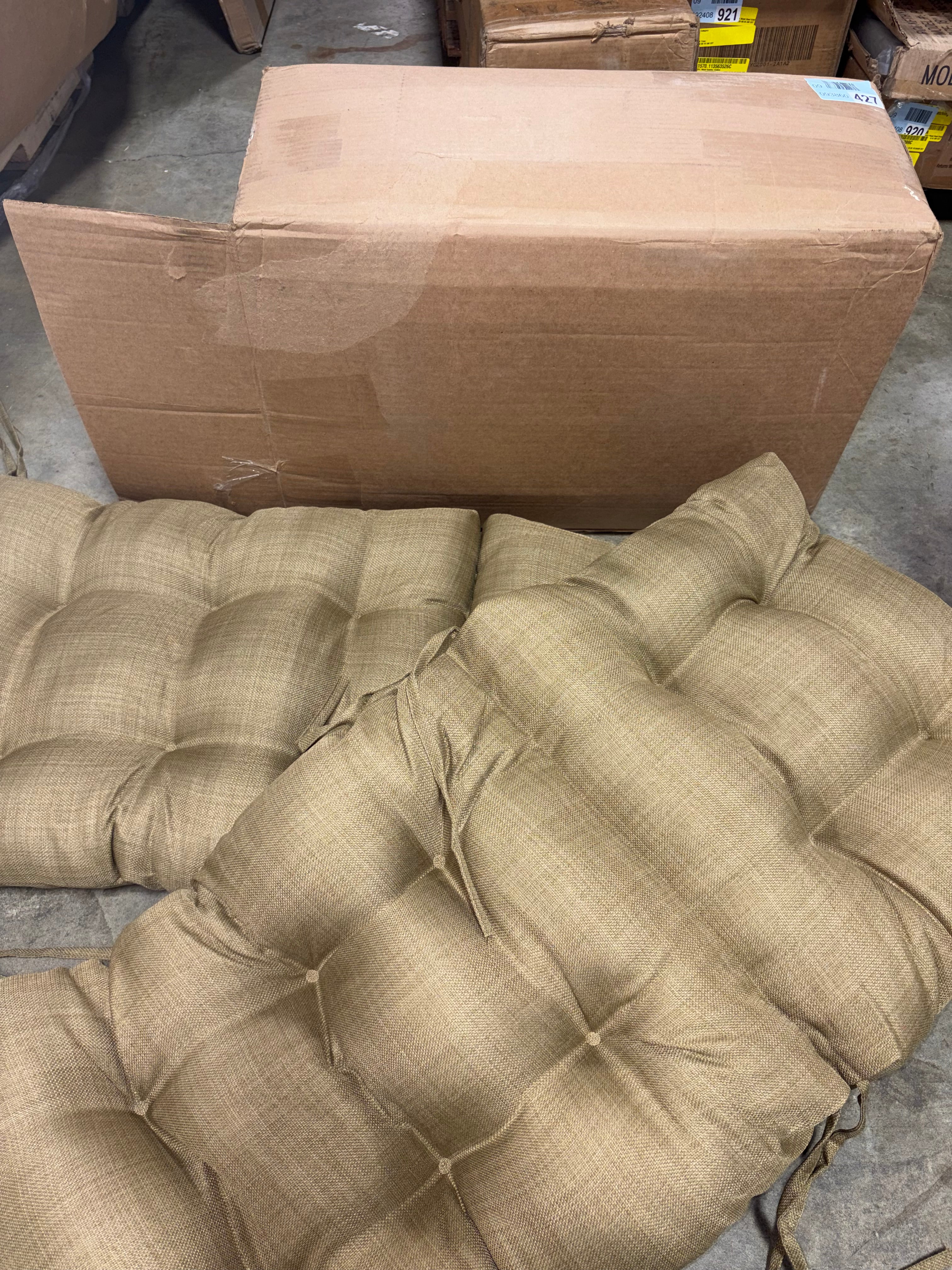 Jacquard Chenille Tufted Seat/Back Chair Cushion (Set of 2) - Image 2