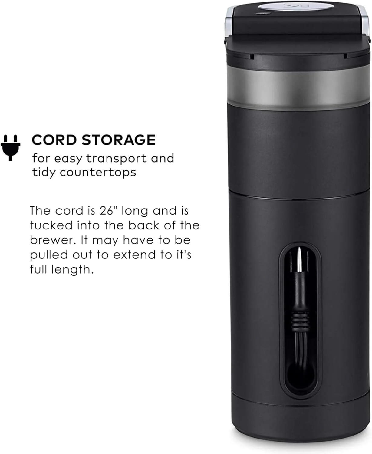 K-Mini Single Serve K-Cup Pod Coffee Maker, Black - Image 3