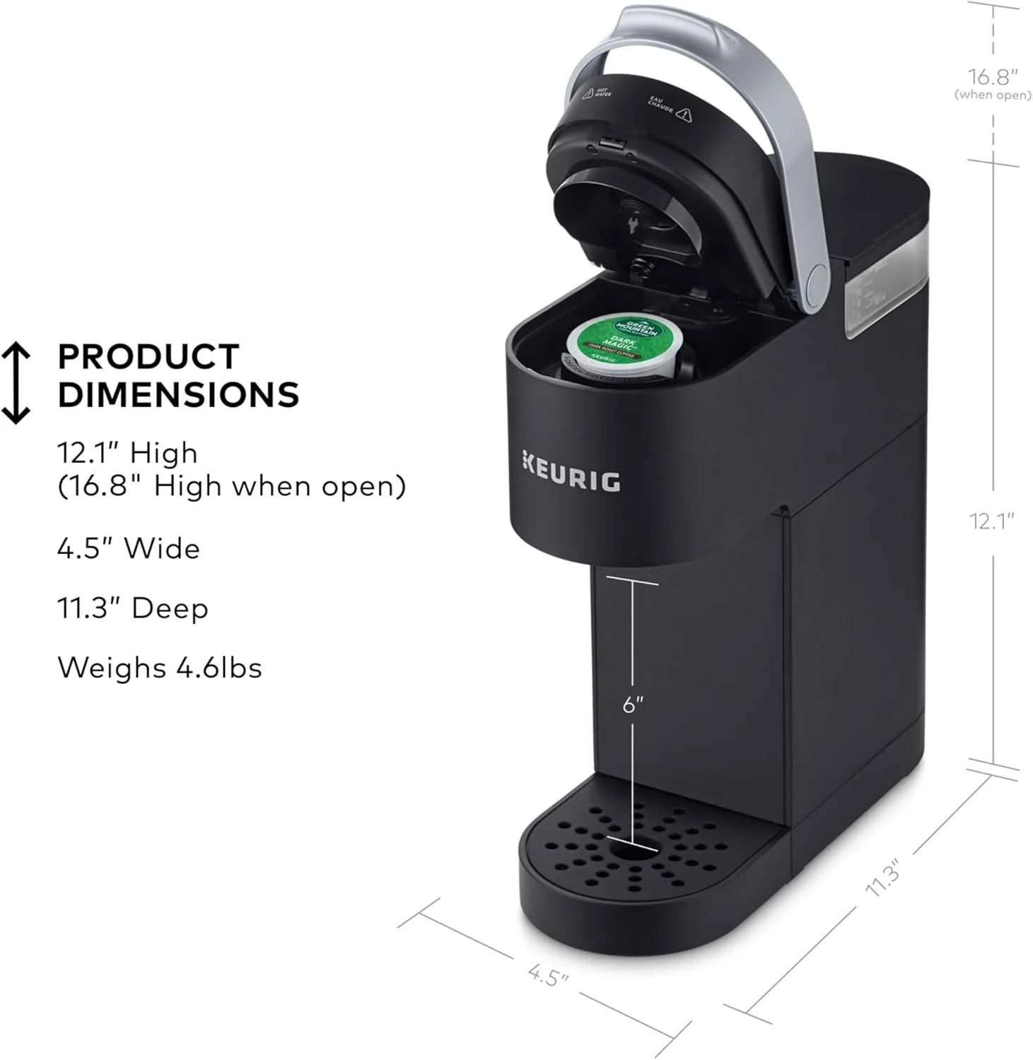 K-Mini Single Serve K-Cup Pod Coffee Maker, Black - Image 4