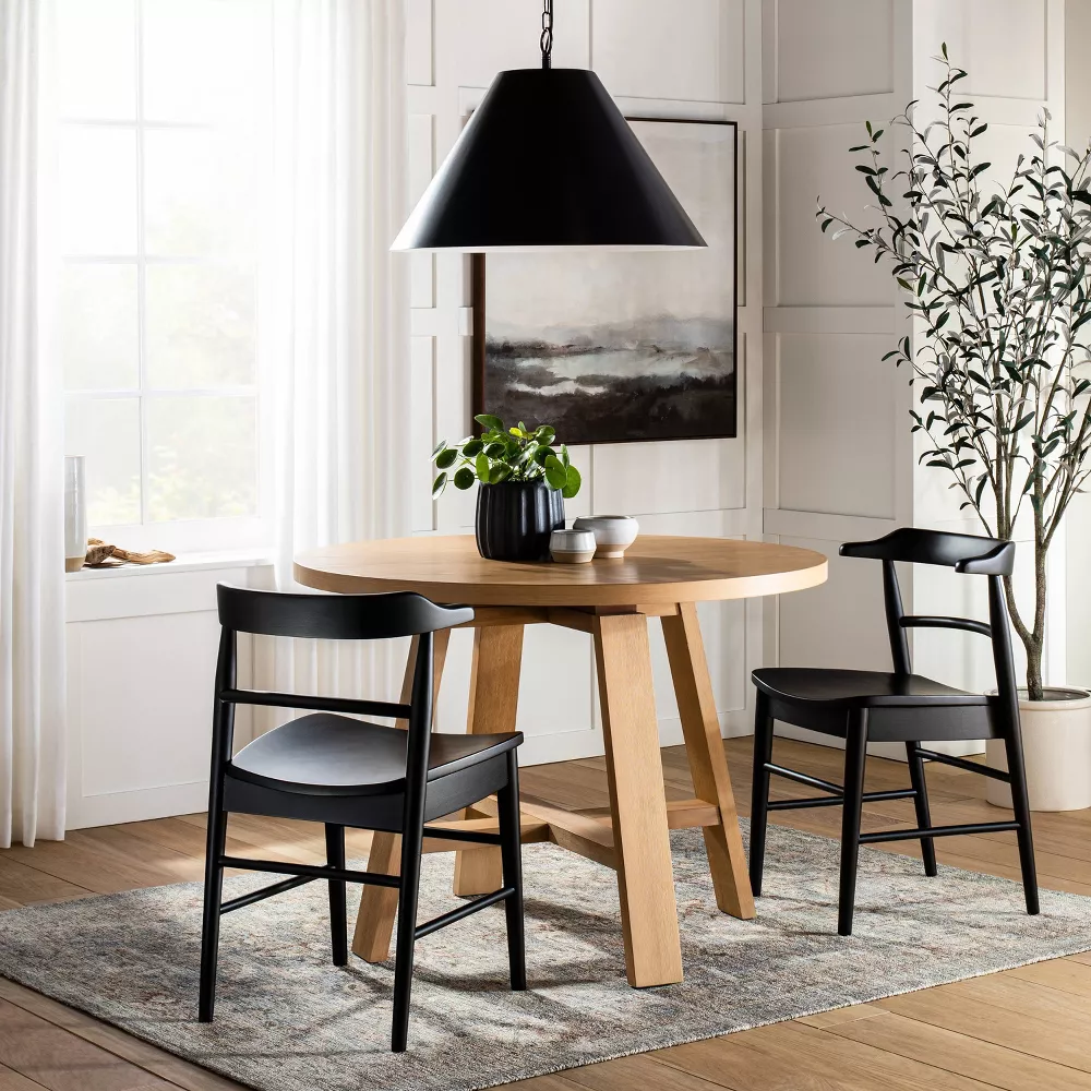 Kaysville Curved Back Wood Dining Chair - Set of 2 - Image 2