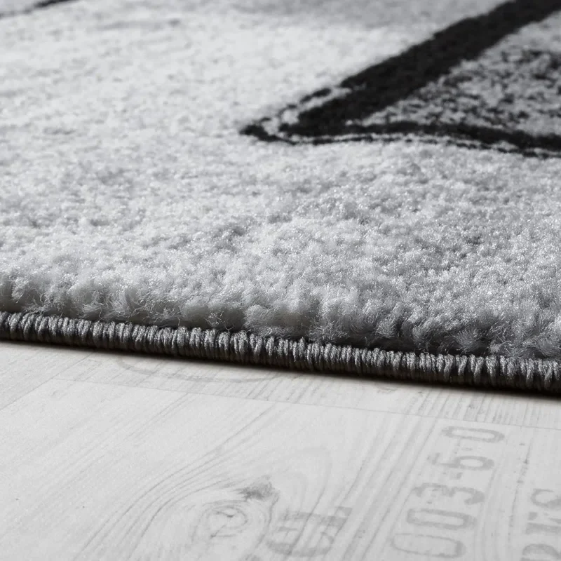 Kerttu Gray Black Area Rug 7'10" x 11'2" - Image 3