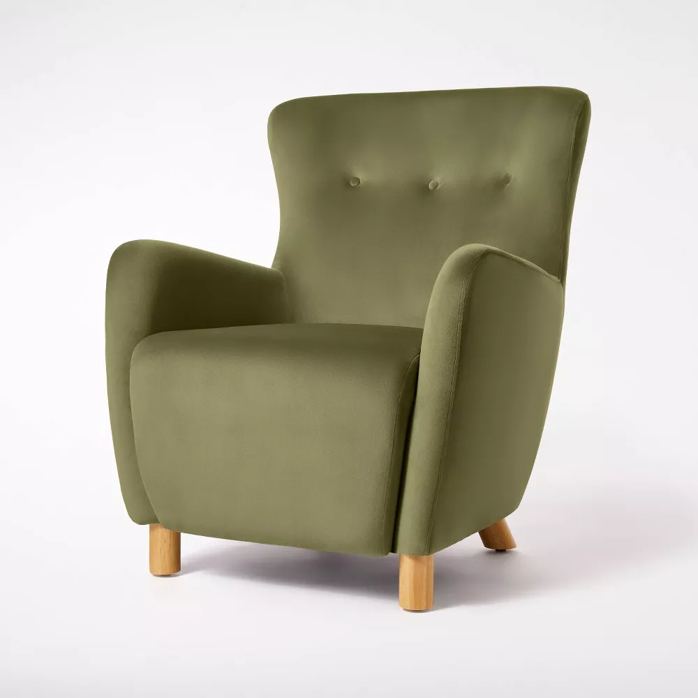 Kessler Wingback Accent Chair Velvet SHOWROOM ITEM