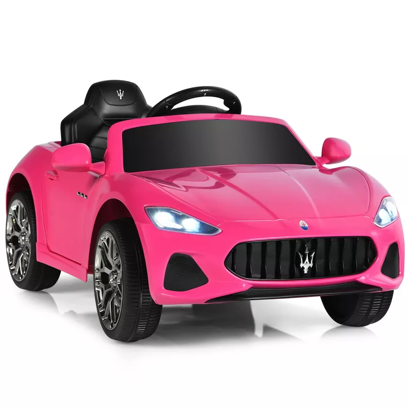 Kids Ride On Car Maserati GranCabrio Licensed w/ Remote Control& Lights Pink - Image 2