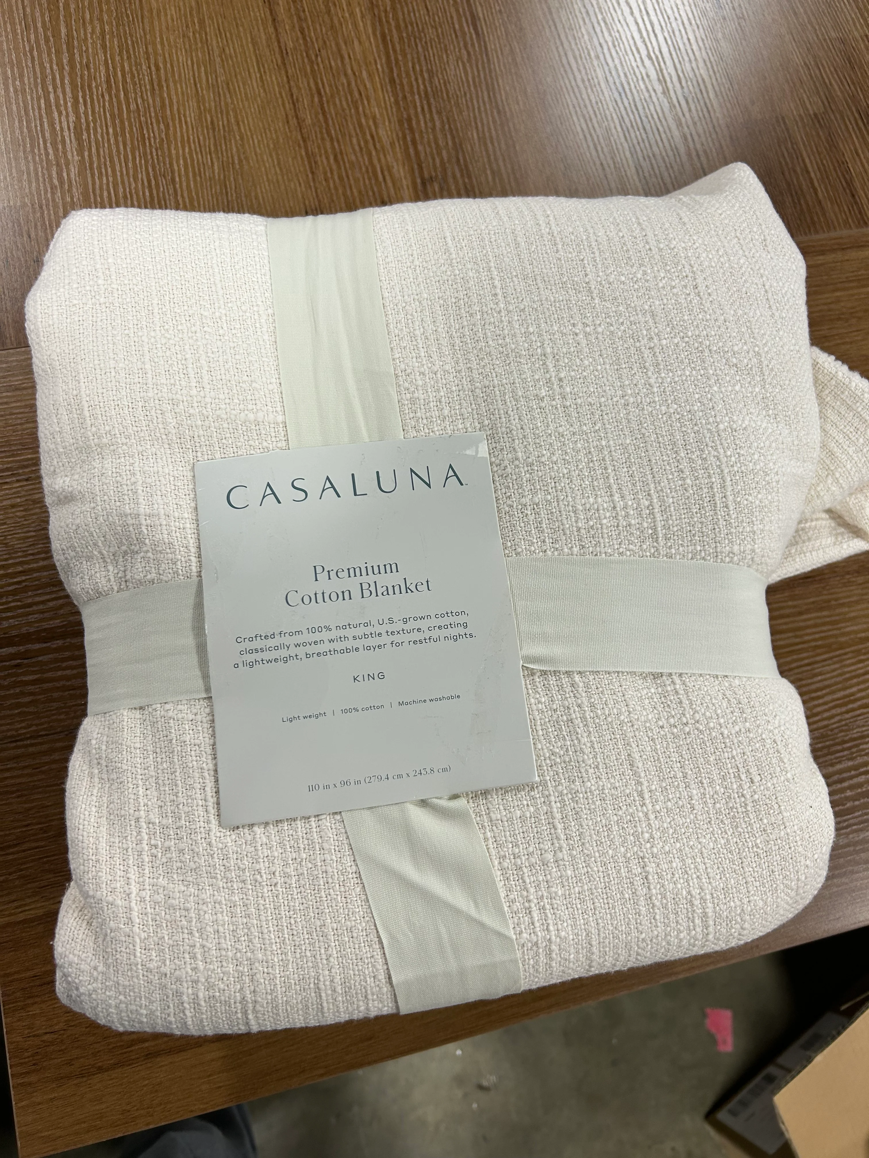 Cotton Slub Blanket Natural King - Image 7