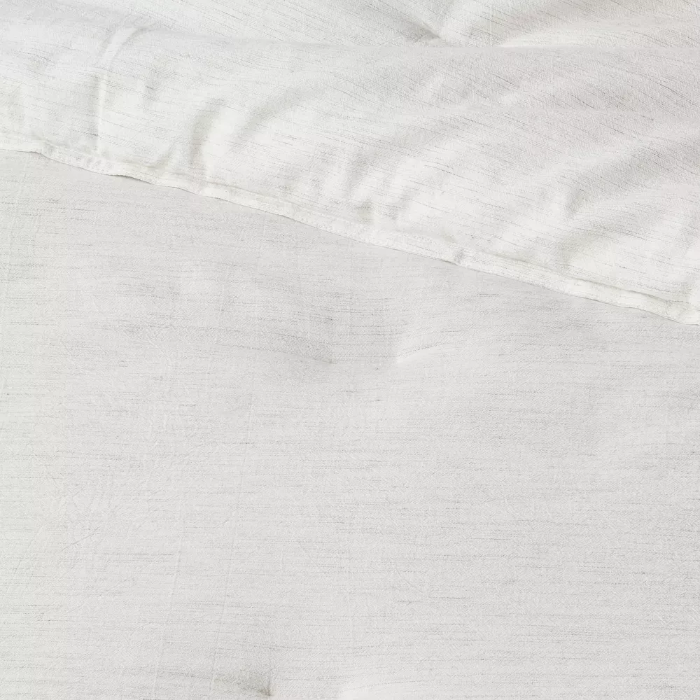 King Space Dyed Cotton Linen Comforter & Sham Set Light Gray - Image 3