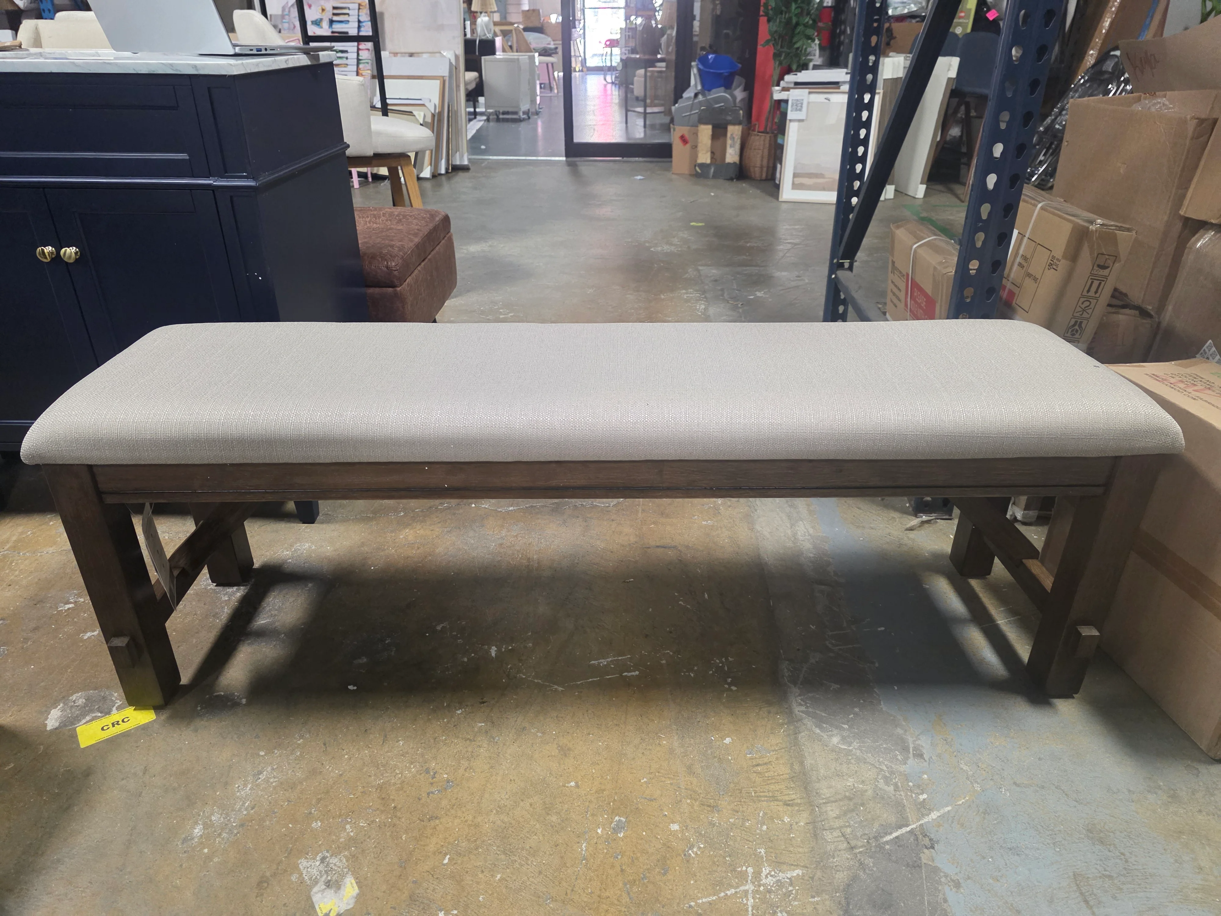 Krause Rustic Umber Brown 60 inch Dining Bench - SHOWROOM ITEM - Image 2