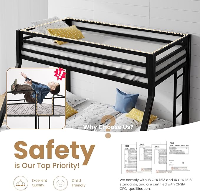 Loft Bunk Bed Twin Over Full Size - Image 3