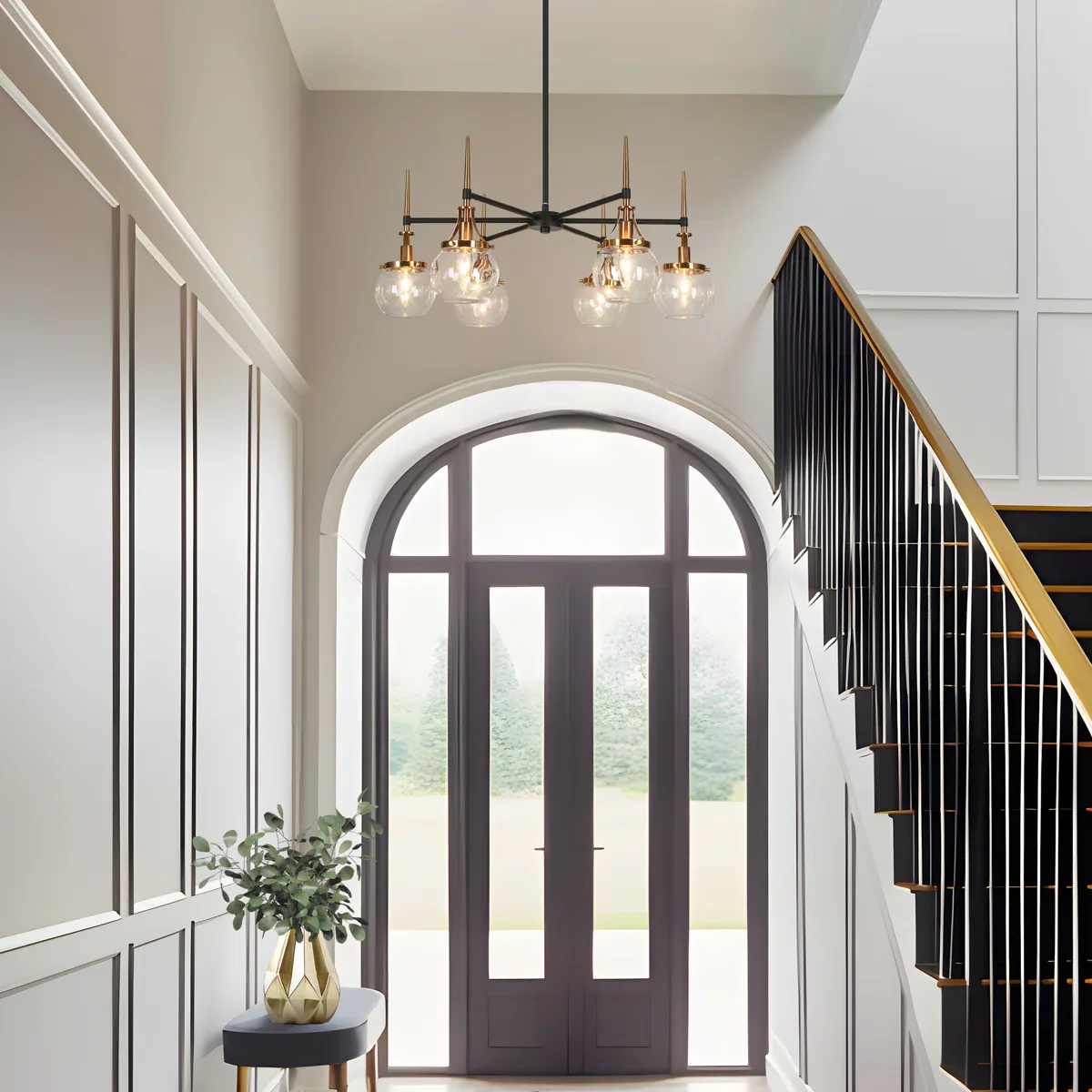 Loram 6 - Light Dimmable Drum Chandelier - Image 4