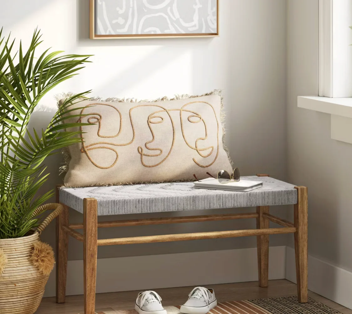 Lumarco Woven Bench Natural - Threshold™ SHOWROOM ITEM