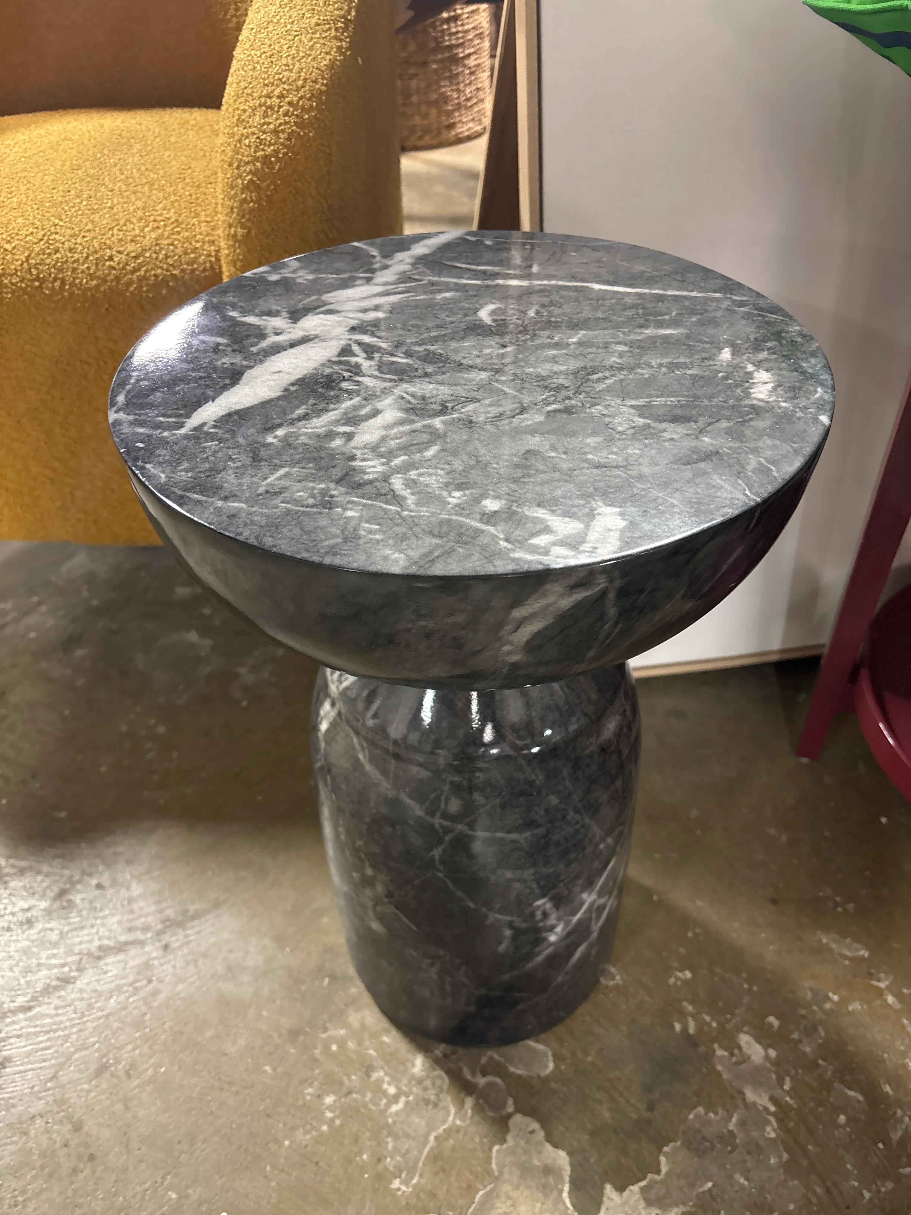 Macey Concrete Top End Table SHOWROOM ITEM - Image 3