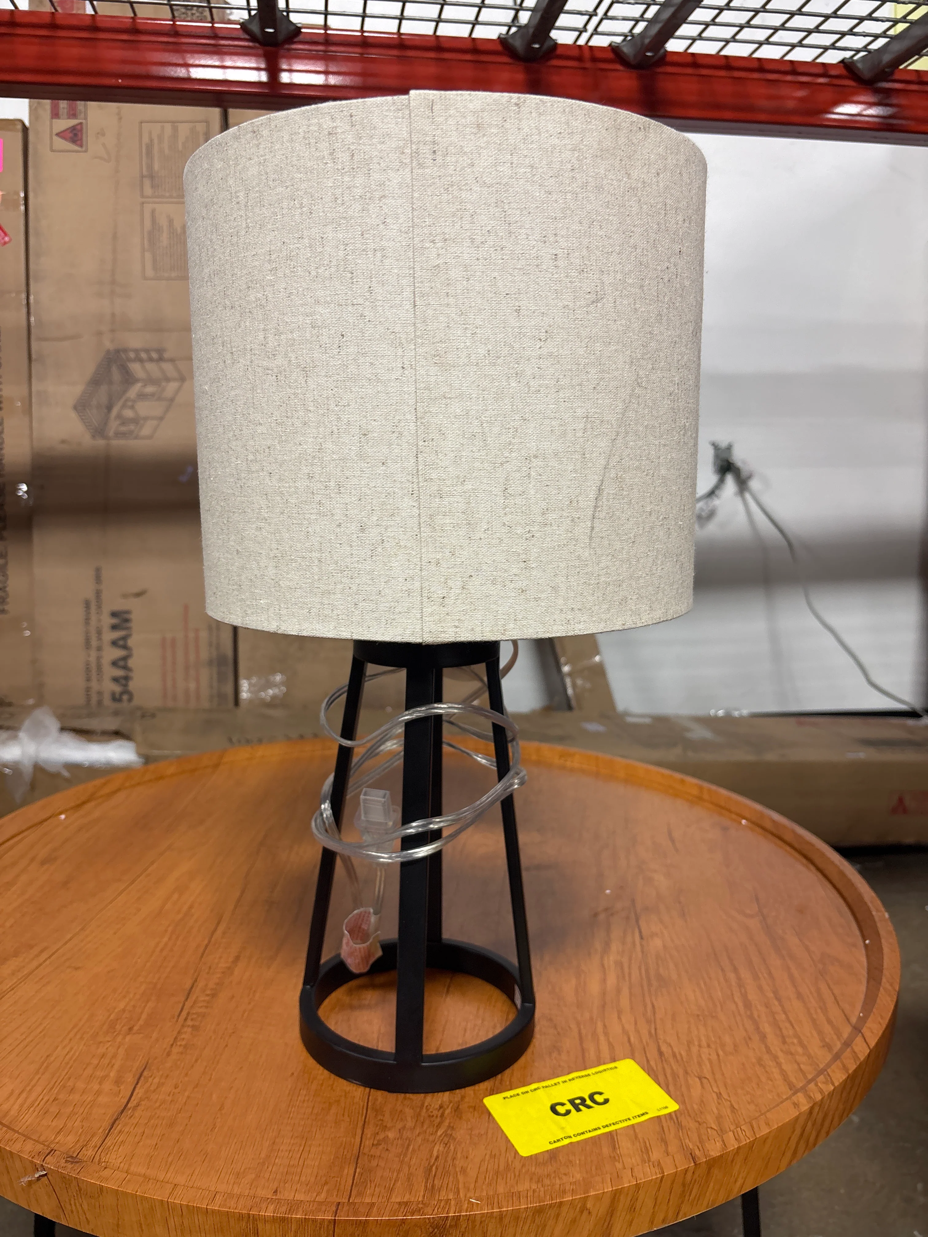 Medium Modern Industrial Assembled Table Lamp Black SHOWROOM ITEM - Image 2