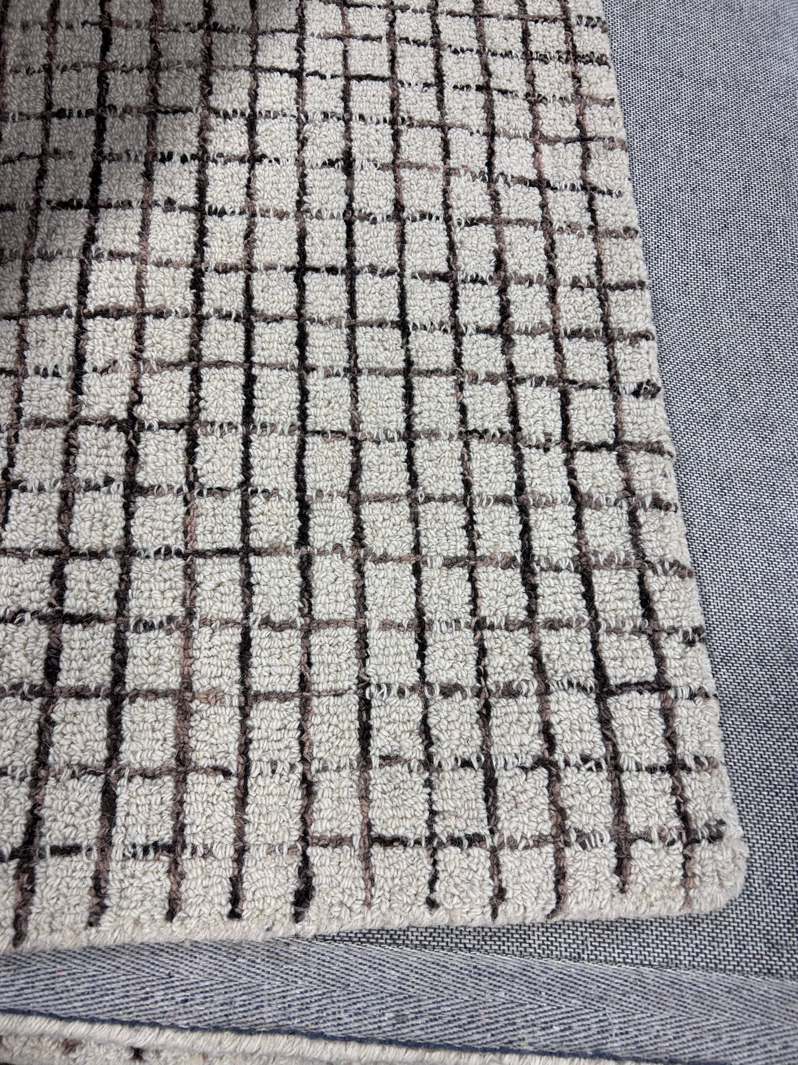 Melrose Checked Wool Area Rug 8*11 - Image 8