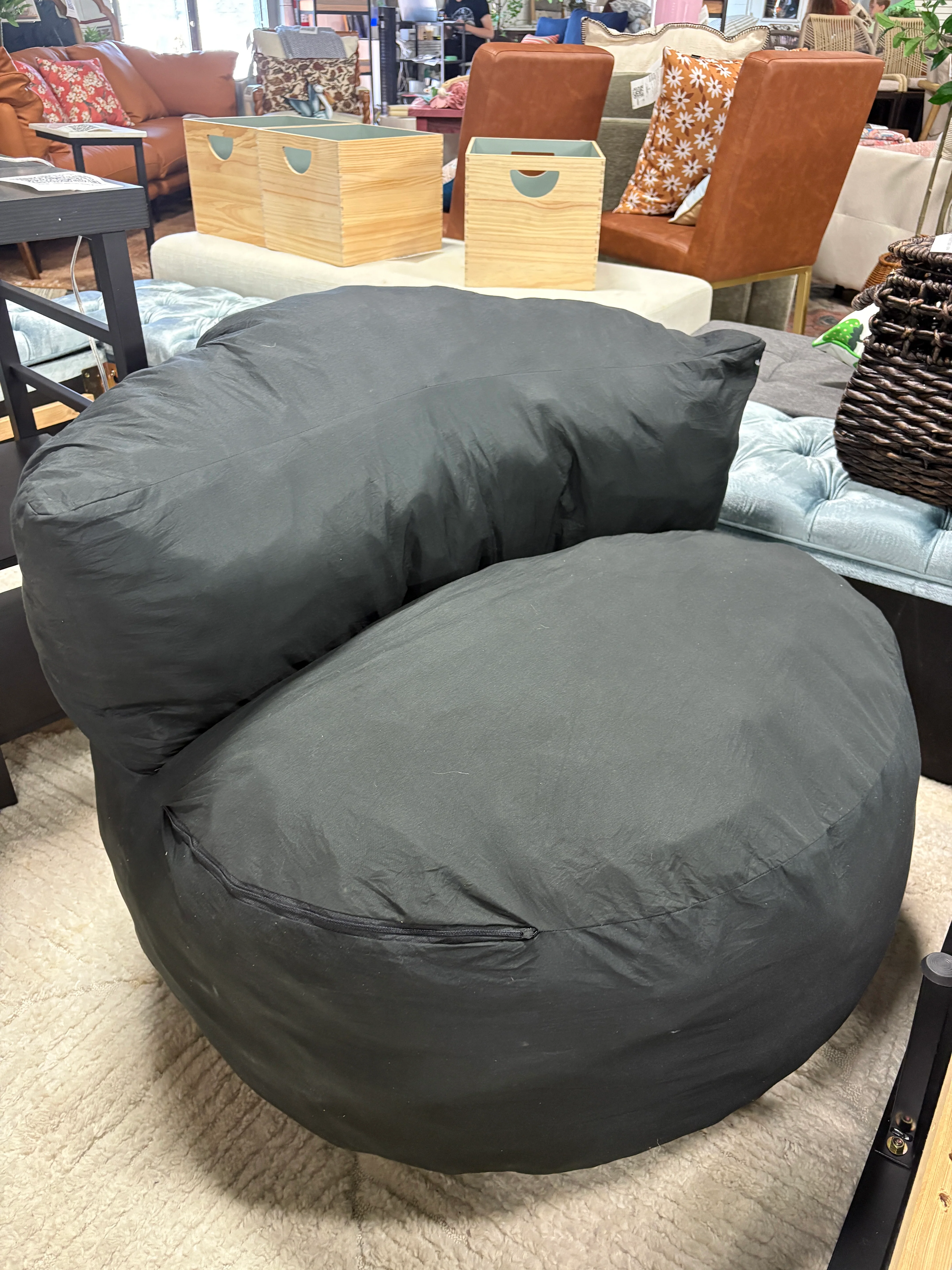 Memory Foam Filled Bean Bag Chair no cover, SHOWROOM ITEM