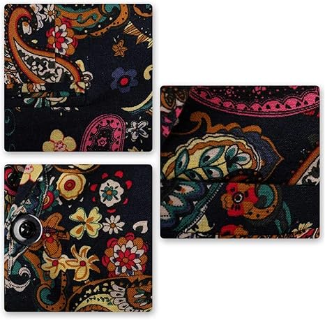 Mens 2 Piece Print Suit Floral Party Dress Jacket Slim 2 Button Blazer Pants - Image 5