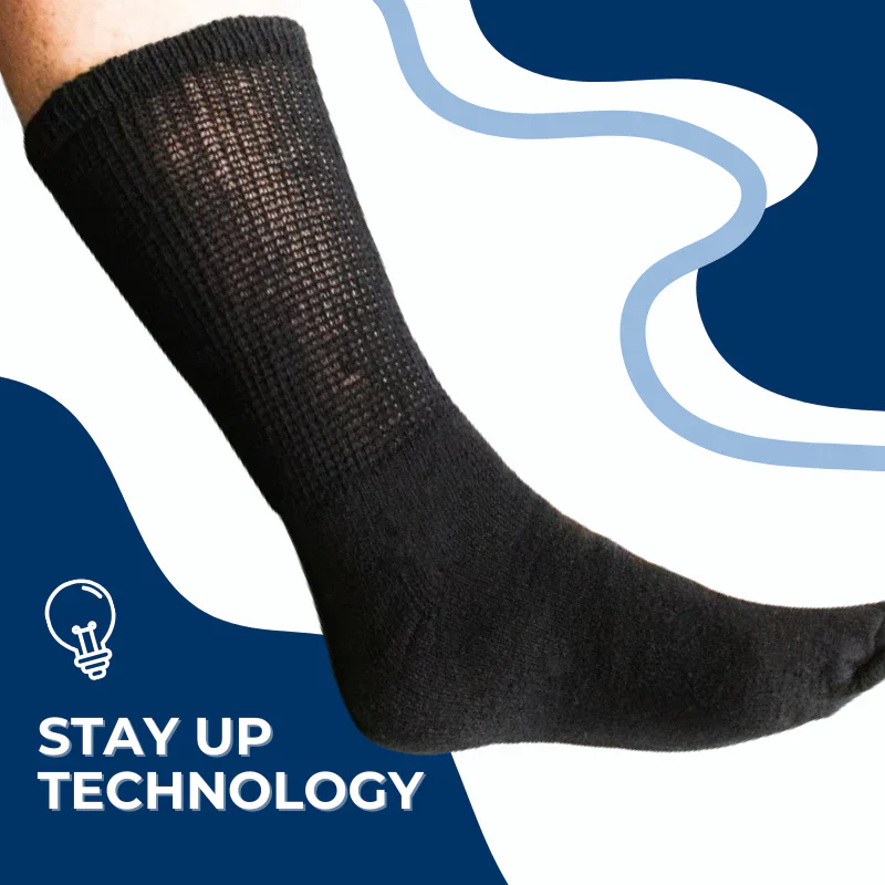 Men's Cotton Diabetic Crew Socks (4 Pair) - Image 2
