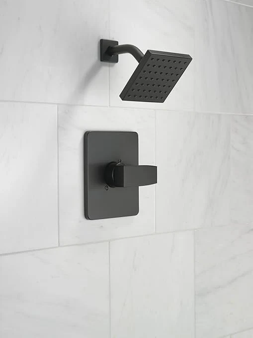 Modern 14 Series Shower Faucet Set, Matte Black - Image 2