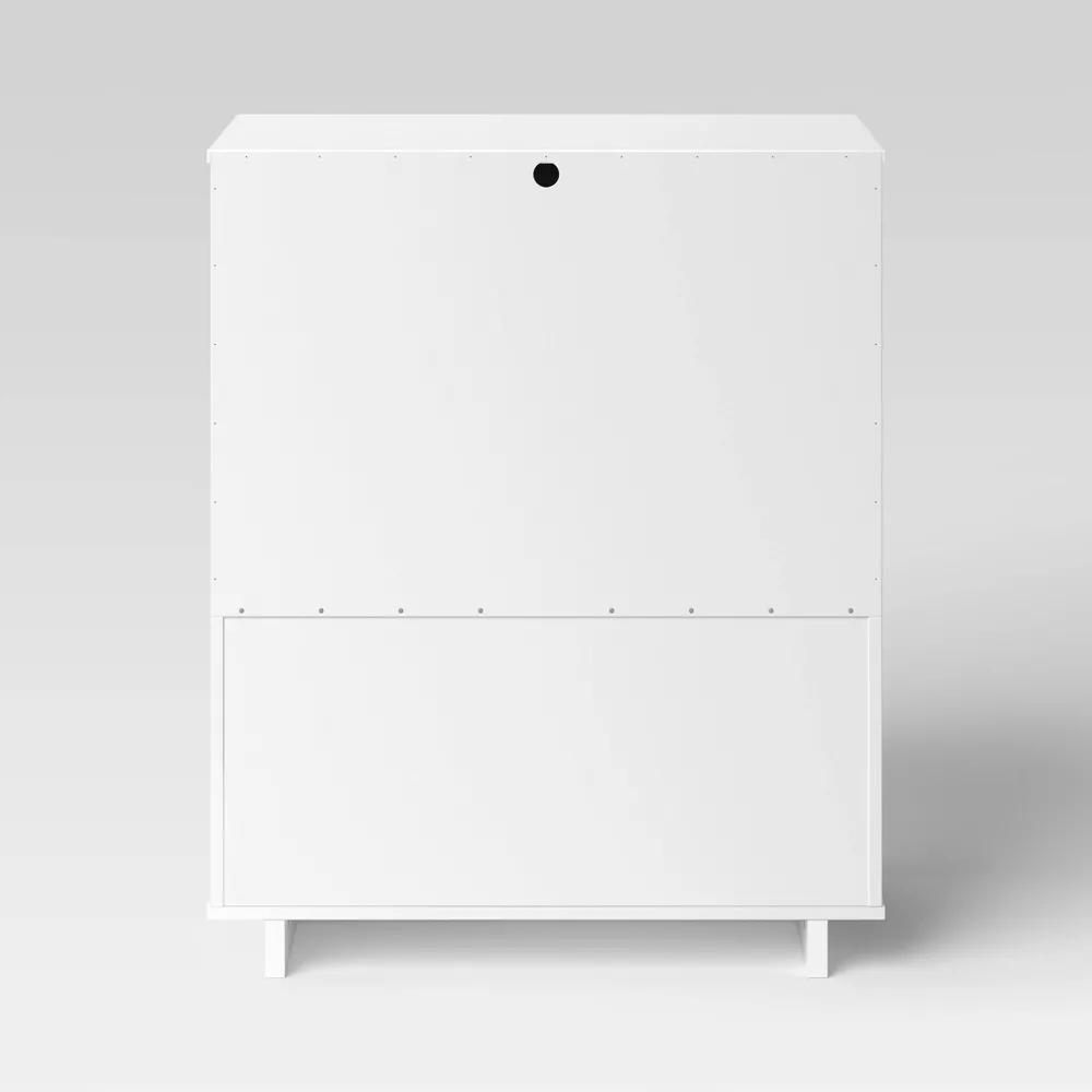 Modern 4 Drawer Dresser Pure White - Image 3