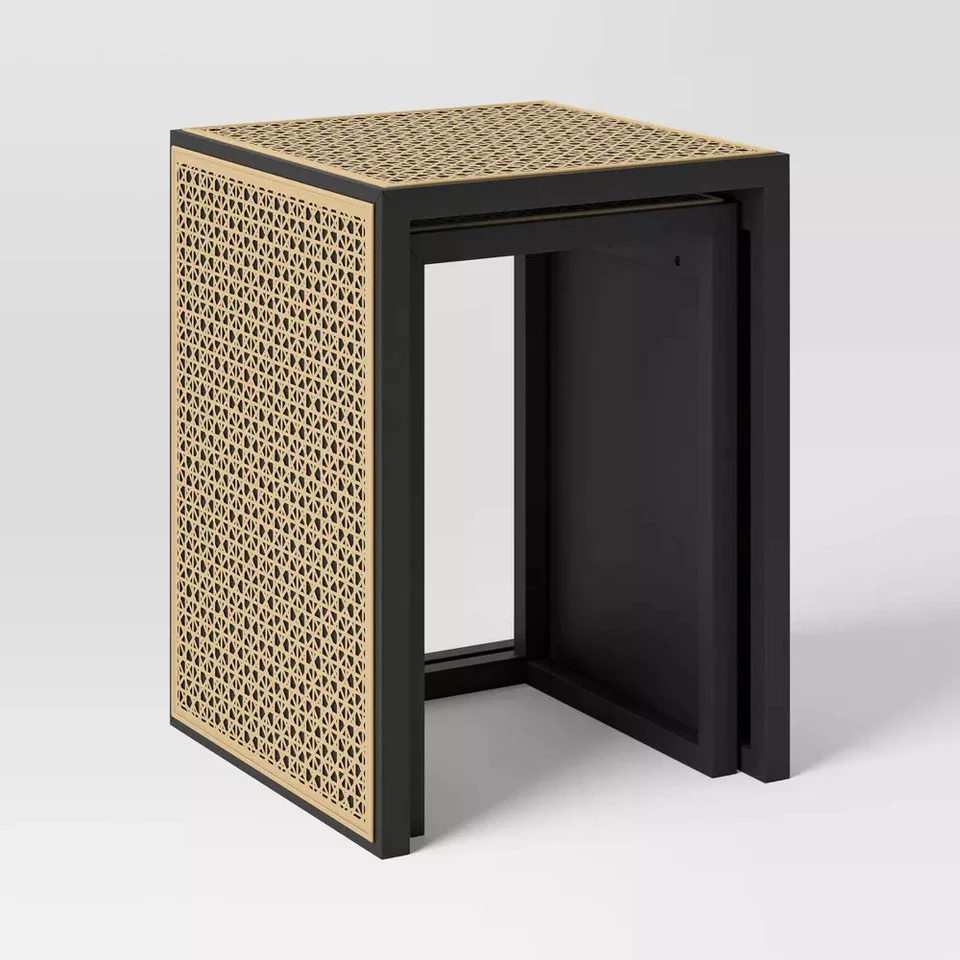 Nesting Accent Table Black/Natural 1-Piece - Image 4