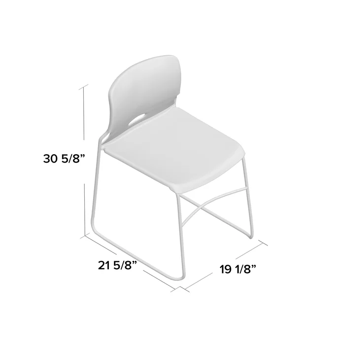 Olson Armless High Density Stackable Chair, - Image 8