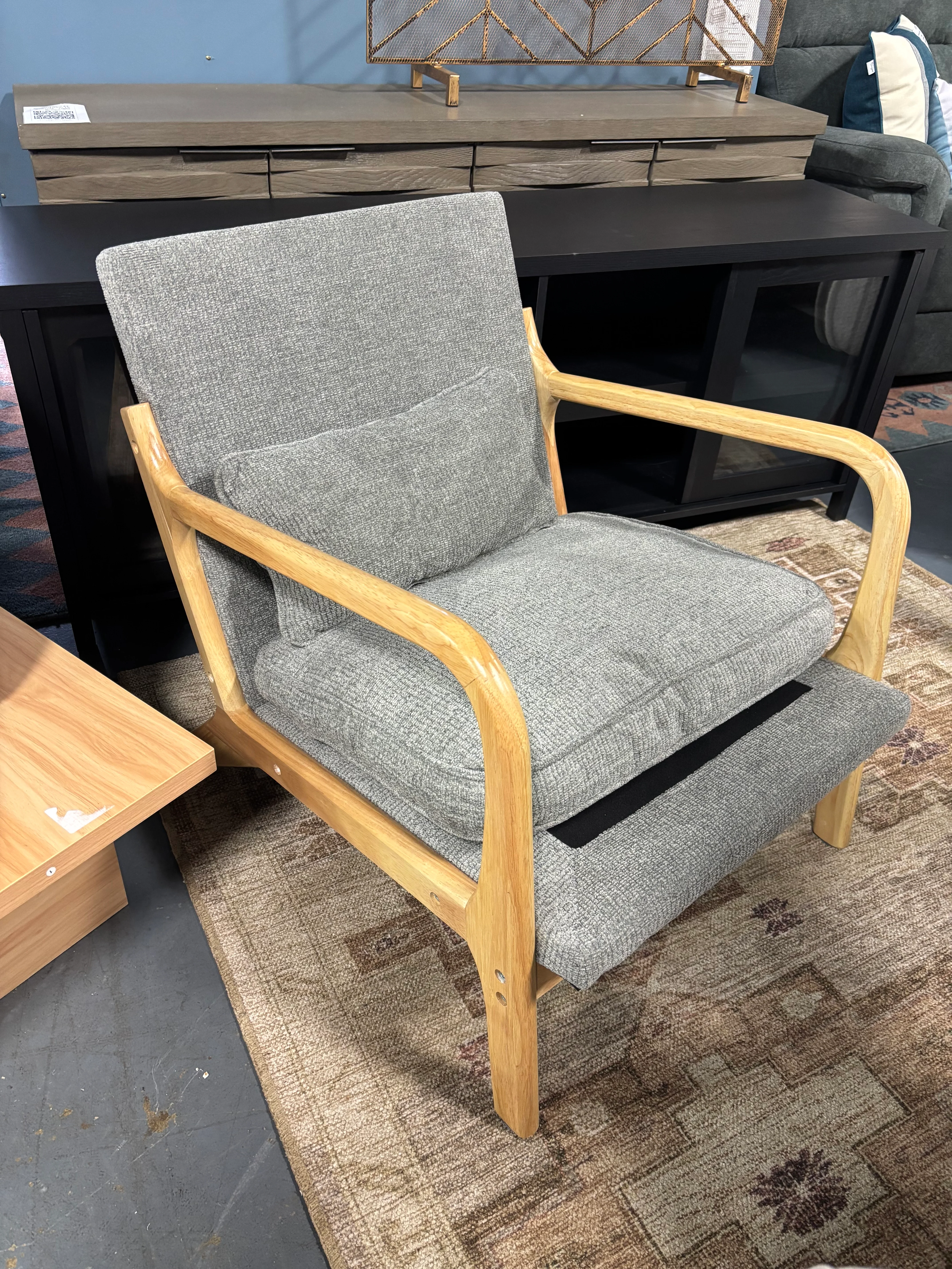 Ora Maison Gray Modern Accent Chair SHOWROOM ITEM - Image 2