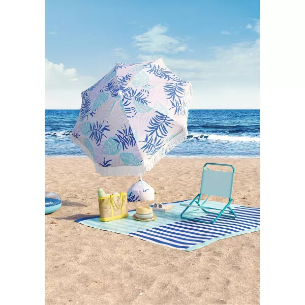 Outdoor Patio Beach Umbrella with Fringe, - Image 4