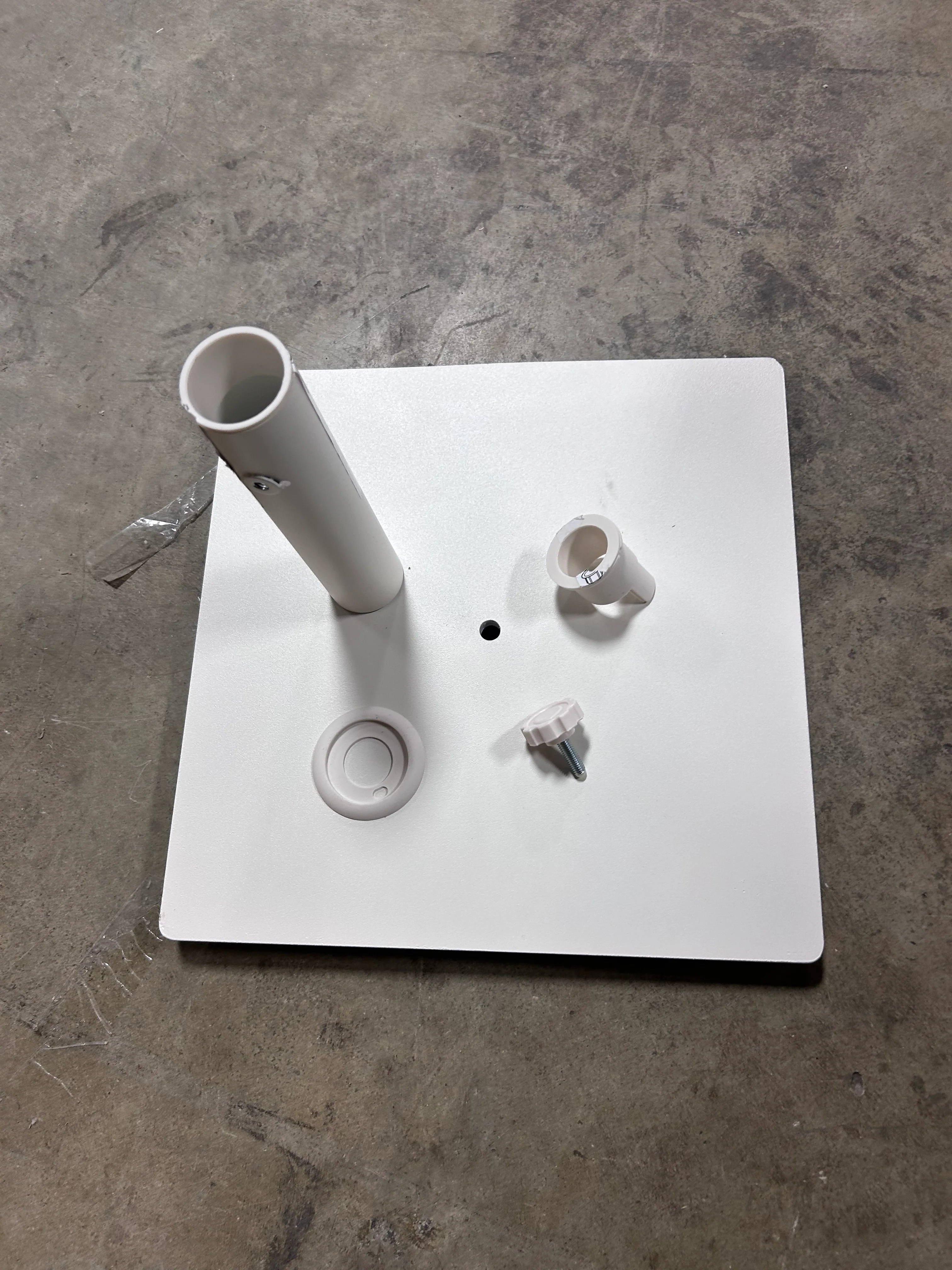 Outdoor Patio Table Umbrella Base Ivory - Image 6