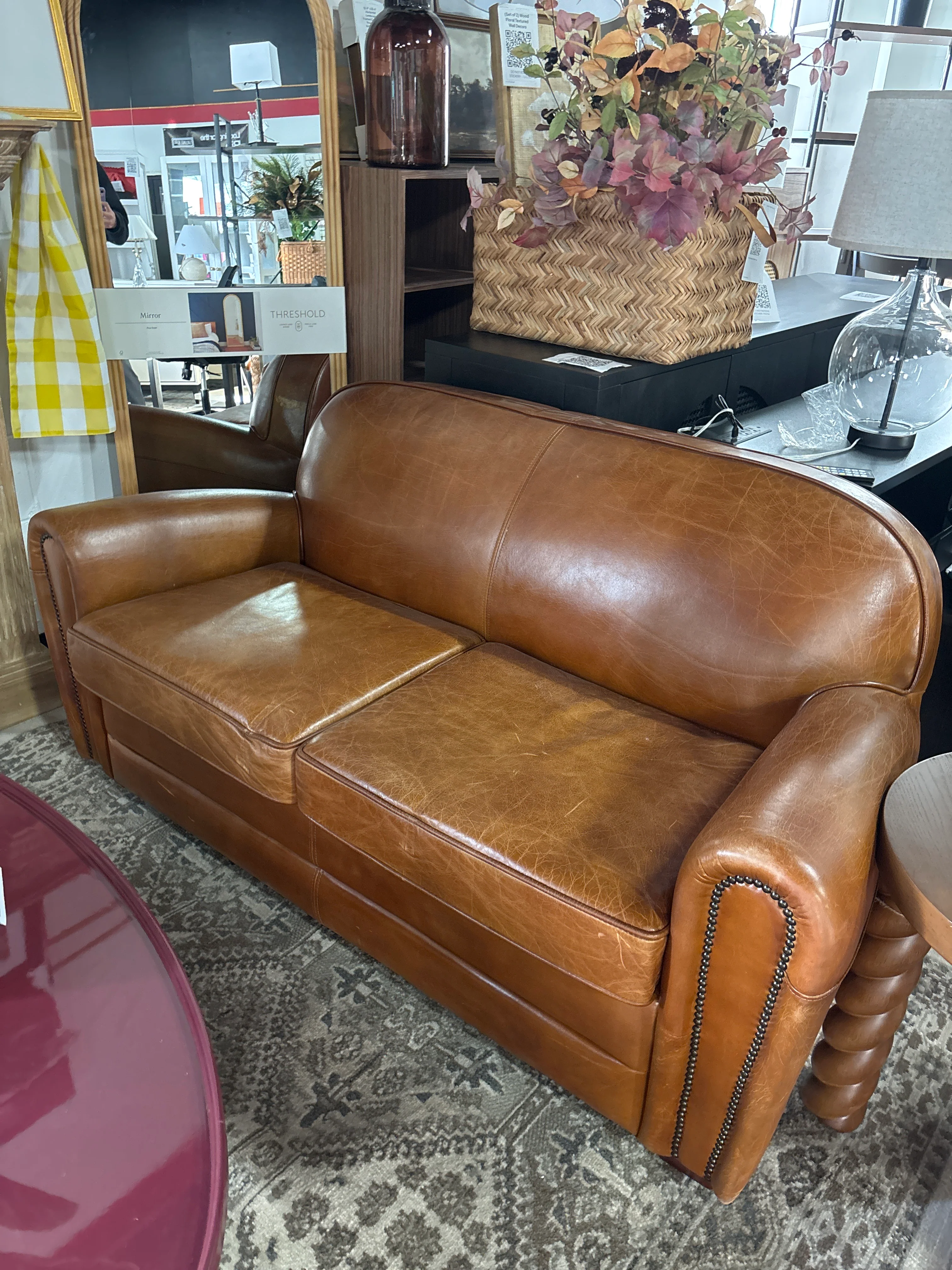 Paris Club 60'' Upholstered Loveseat SHOWROOM ITEM - Image 2