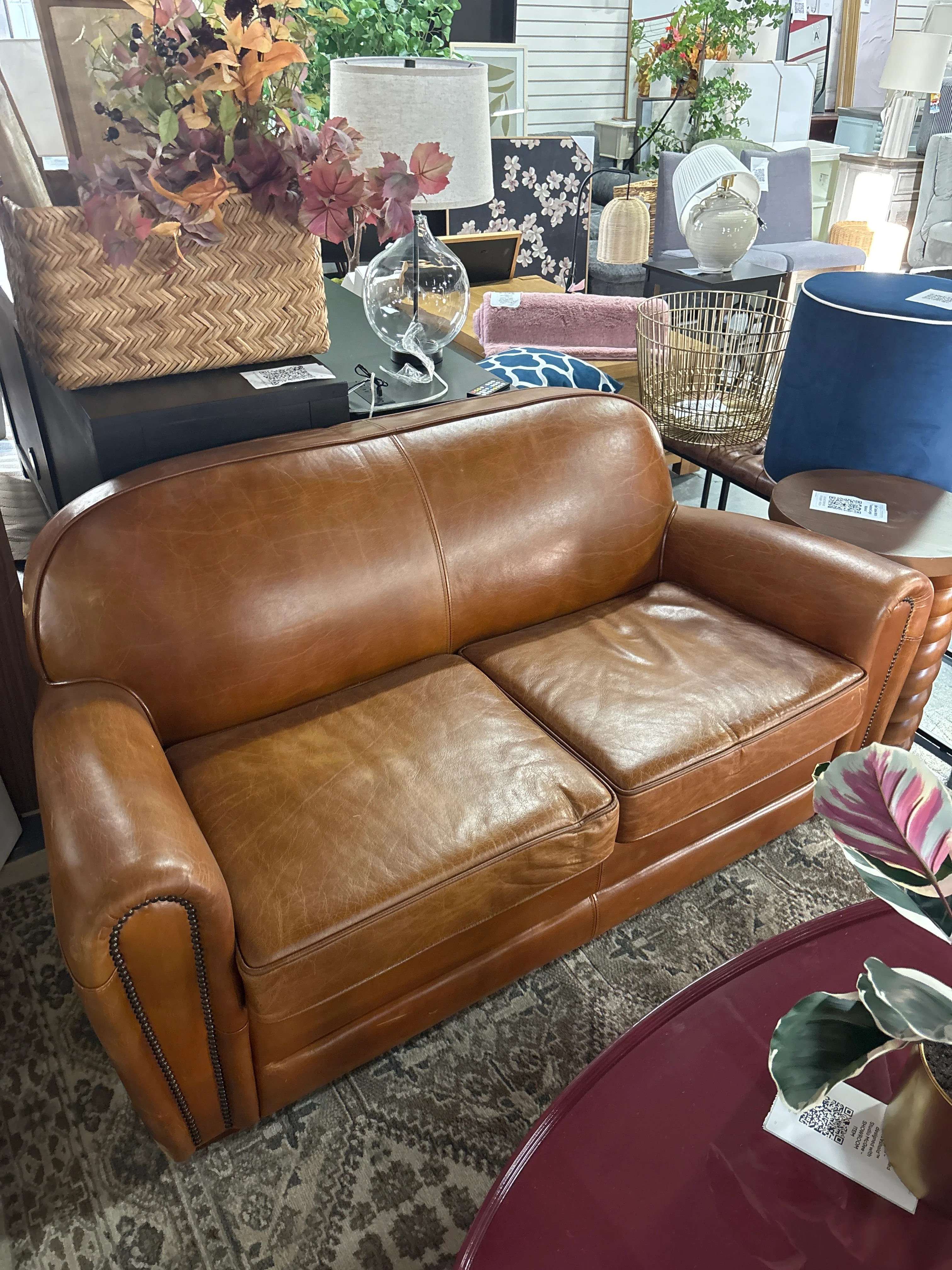 Paris Club 60'' Upholstered Loveseat SHOWROOM ITEM - Image 3