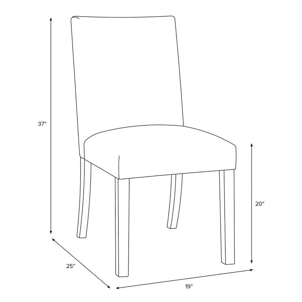 Parsons Dining Chair Linen Talc with Natural Legs - Image 5