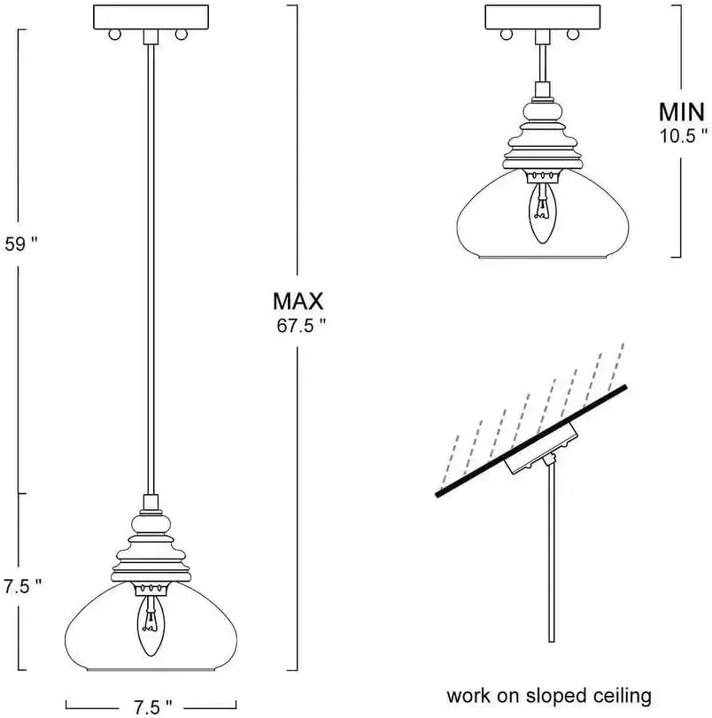 Pendant Lights Kitchen Island with Clear Glass - Image 5