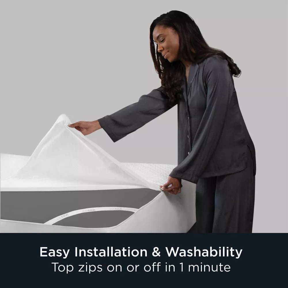 Platinum King Zip-Off Plush Top Waterproof Allergen and Bedbug Barrier Mattress Protector: Hypoallergenic - Image 4