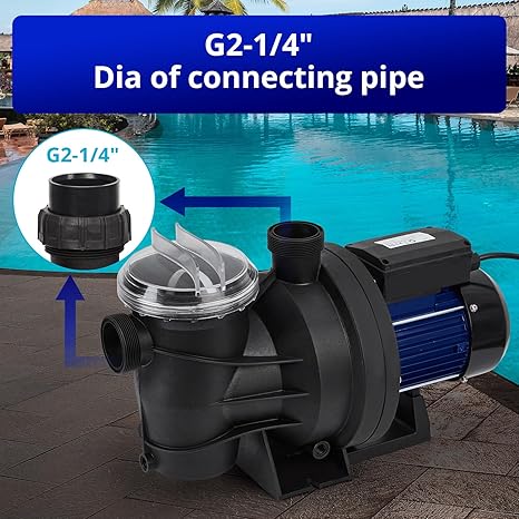 Pool Pump In/Above Ground Water Pump Single Speed, - Image 5