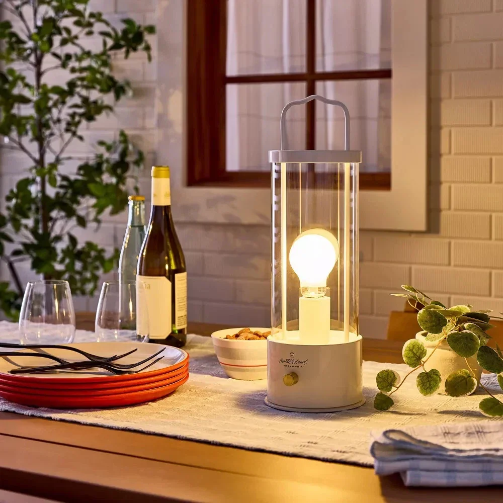 Portable Outdoor Tabletop LED Lamp Lantern White, - Image 3