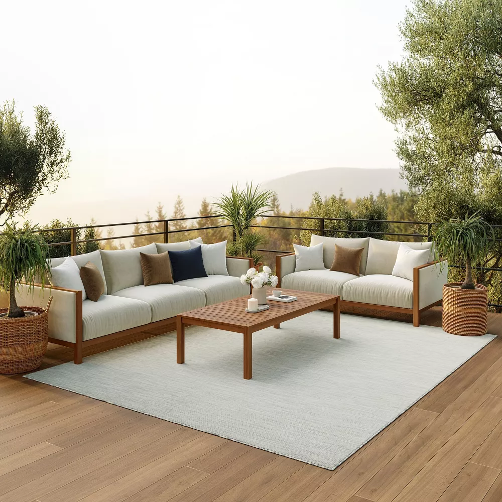 Positano Indoor/outdoor Area Rug - Light Grey 8' x 10' - Image 4