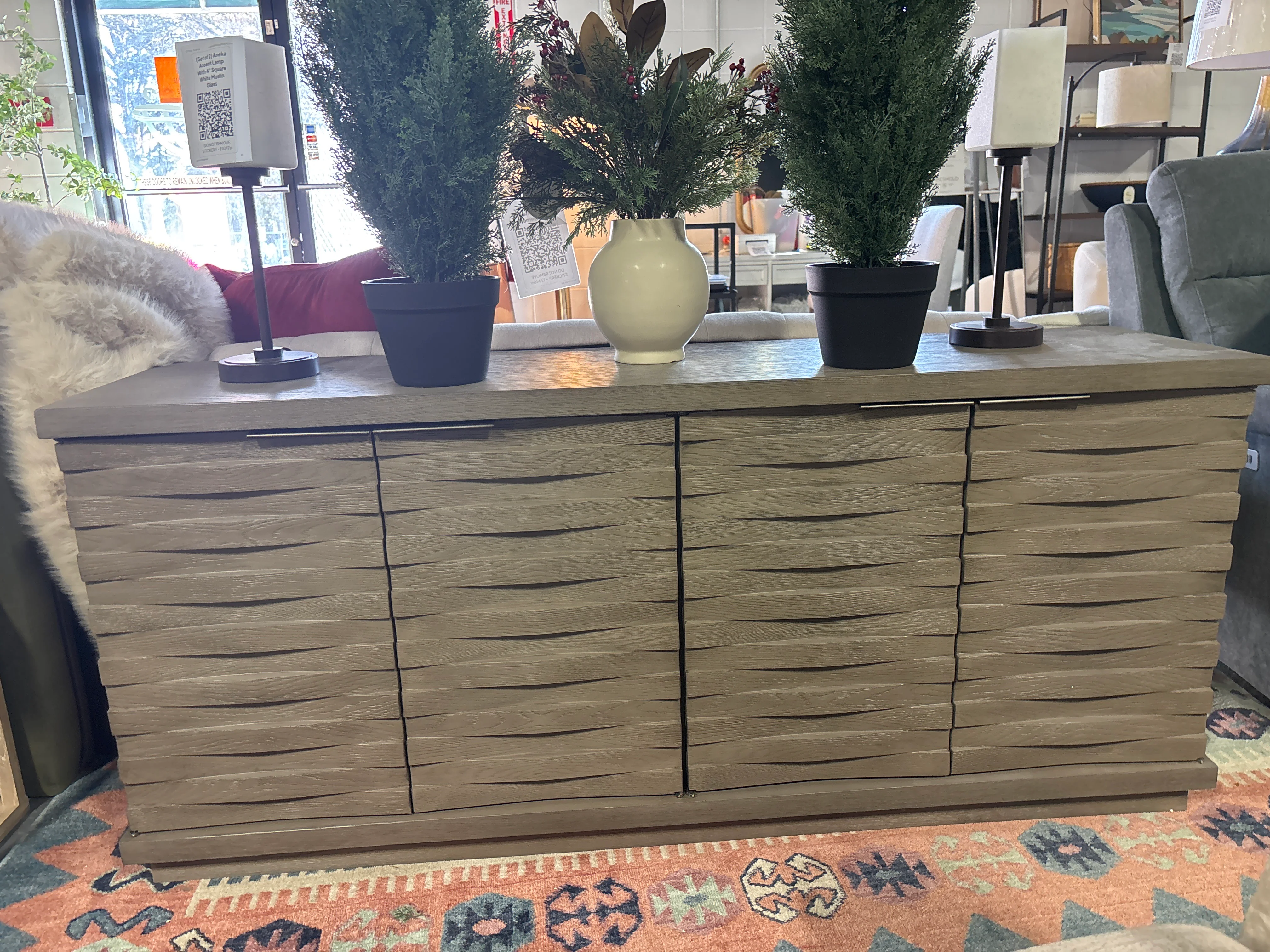 Pure Modern 63" Angled Door TV Console SHOWROOM ITEM - Image 3