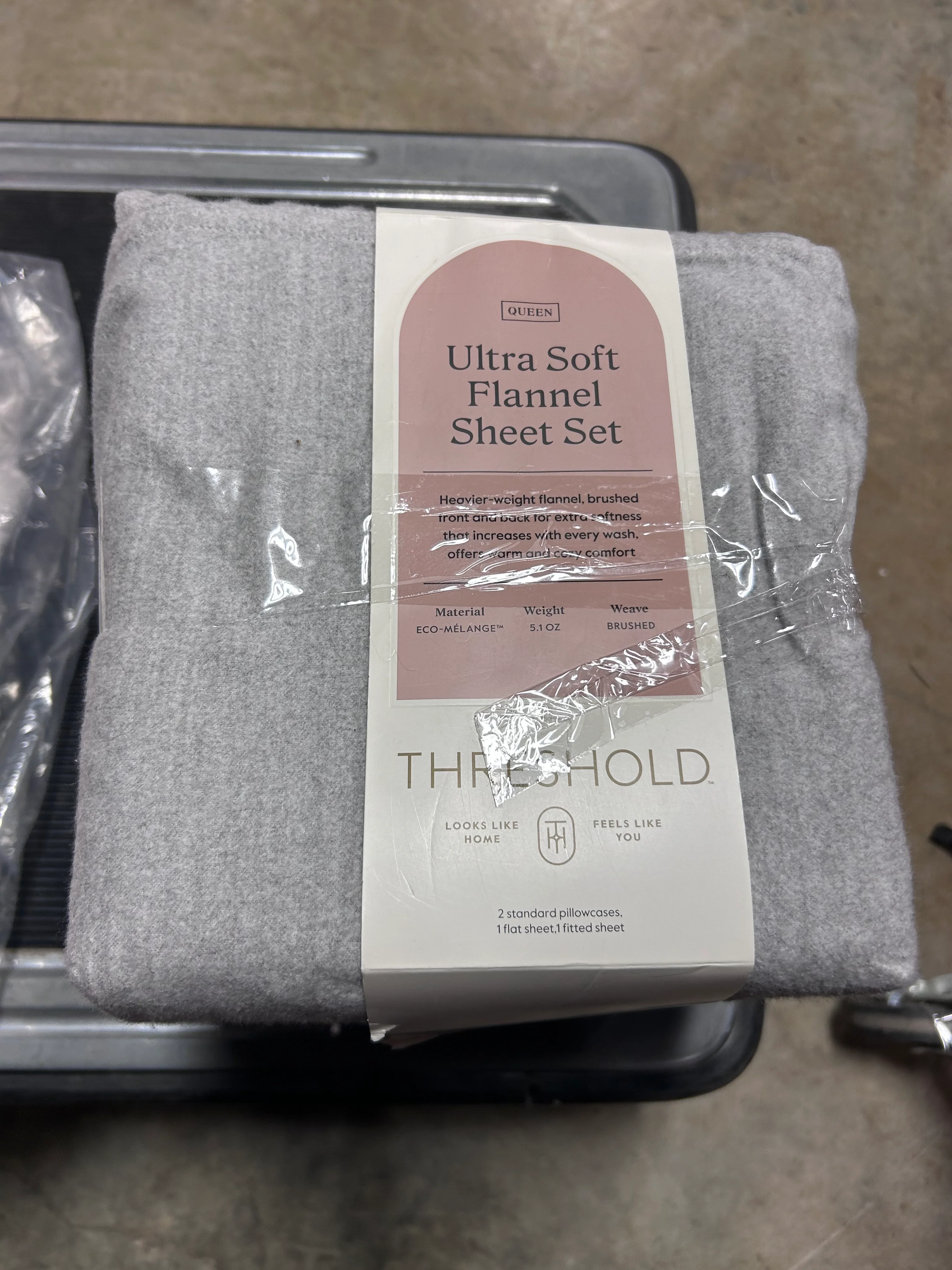 Christmas Ultra Soft Flannel Sheet Set Eco Melange Gray Queen - Image 5