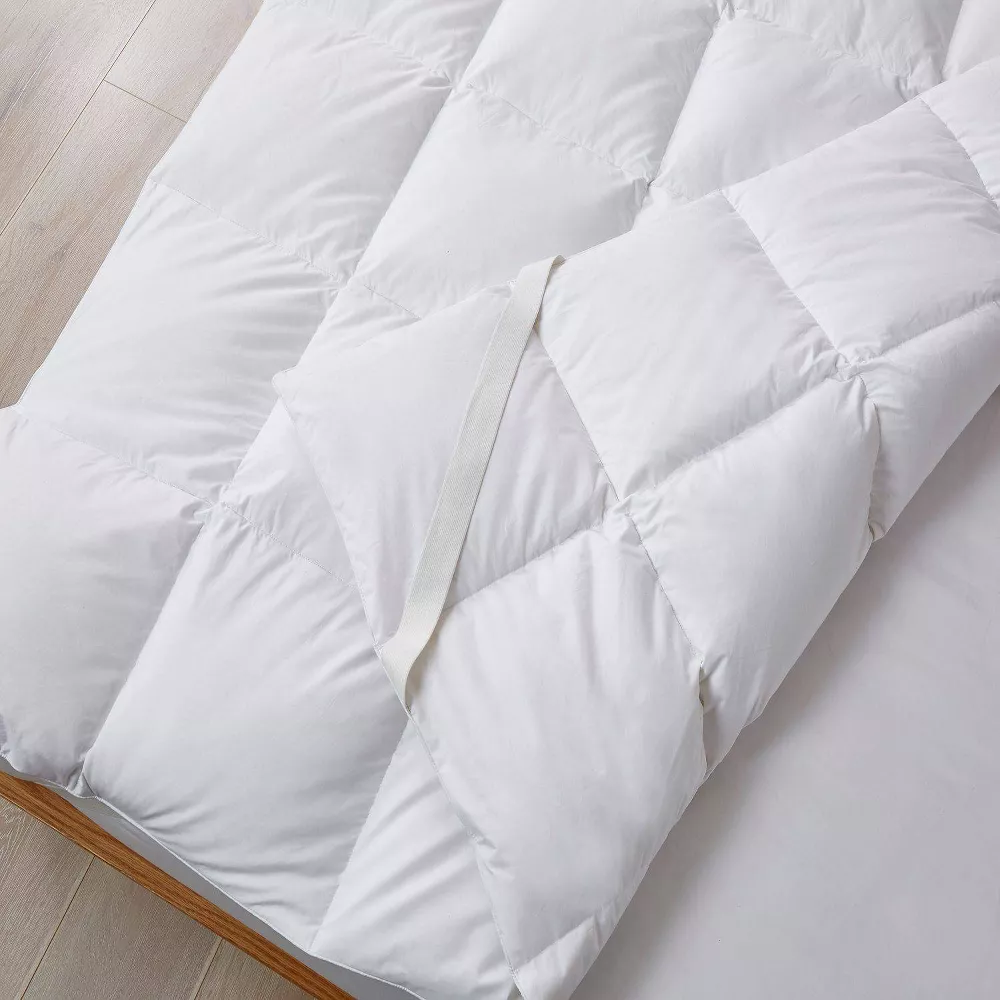 Queen Goose Feather & Down Fiber Featherbed Mattress Topper - Image 3