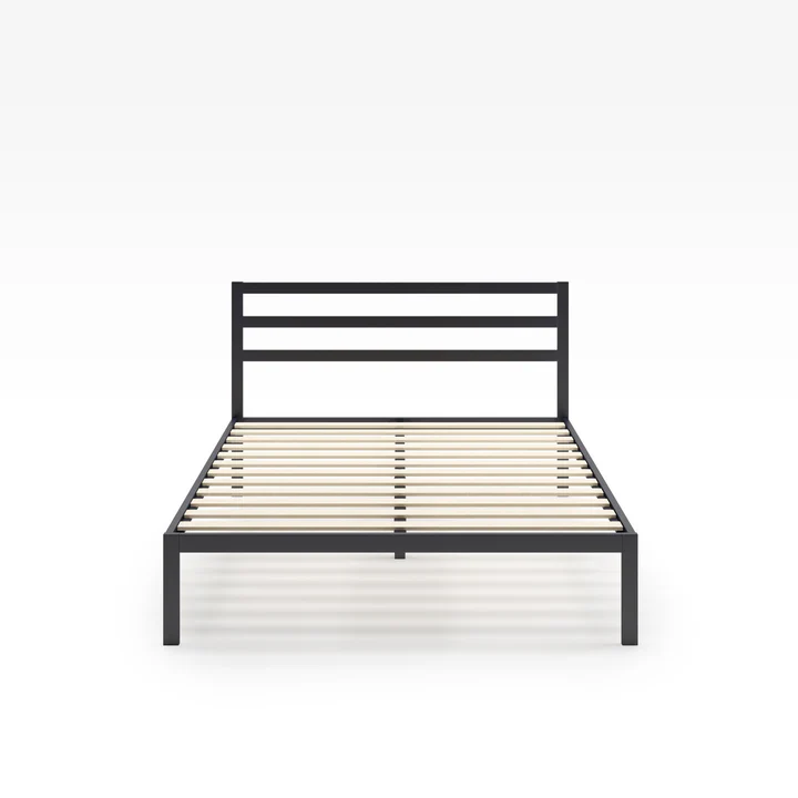 Mia Metal Platform Bed Frame with Headboard Queen