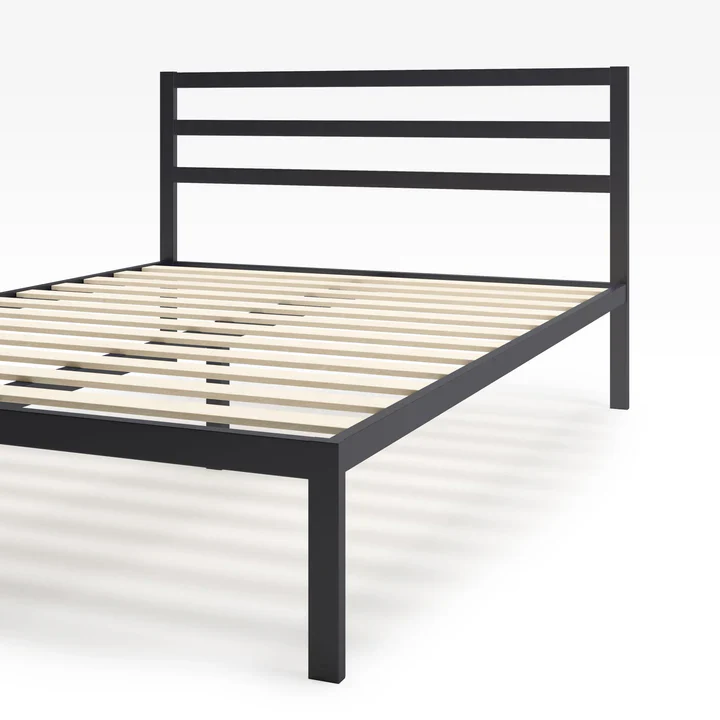 Mia Metal Platform Bed Frame with Headboard Queen - Image 4