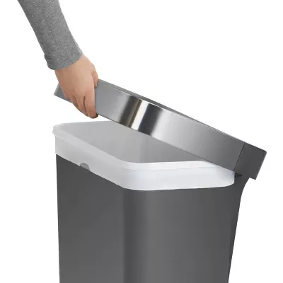 Rectangular Liner Rim Plastic Step Trash Can - Image 4