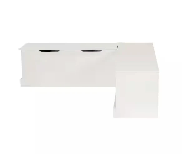 Rockhill Corner Nook White Dining Bench Backless with Storage - Image 3