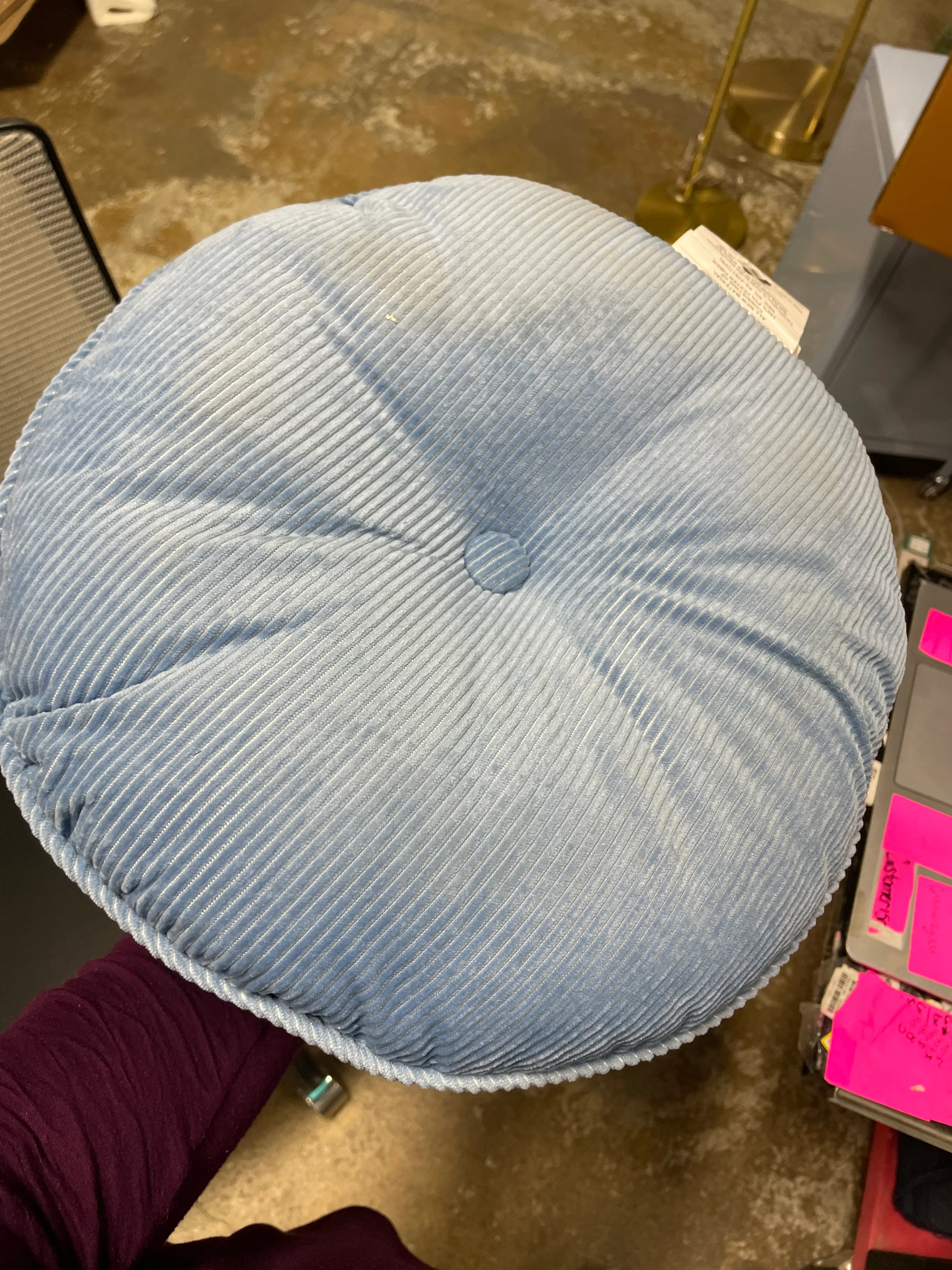 Ruched Velvet Round Throw Pillow Set of 2 - Image 6