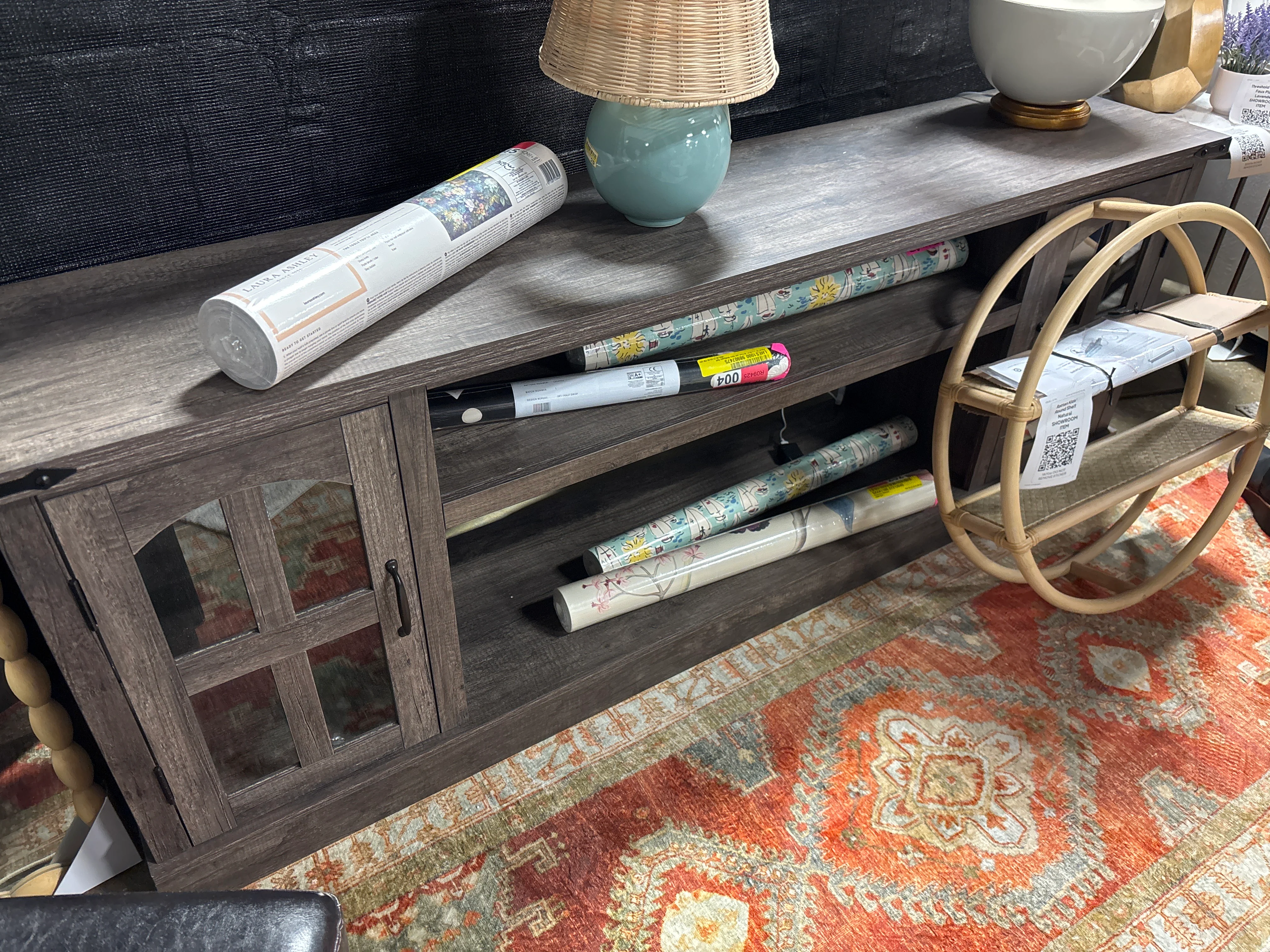 Rustic Farmhouse Entertainment Center SHOWROOM ITEM - Image 2