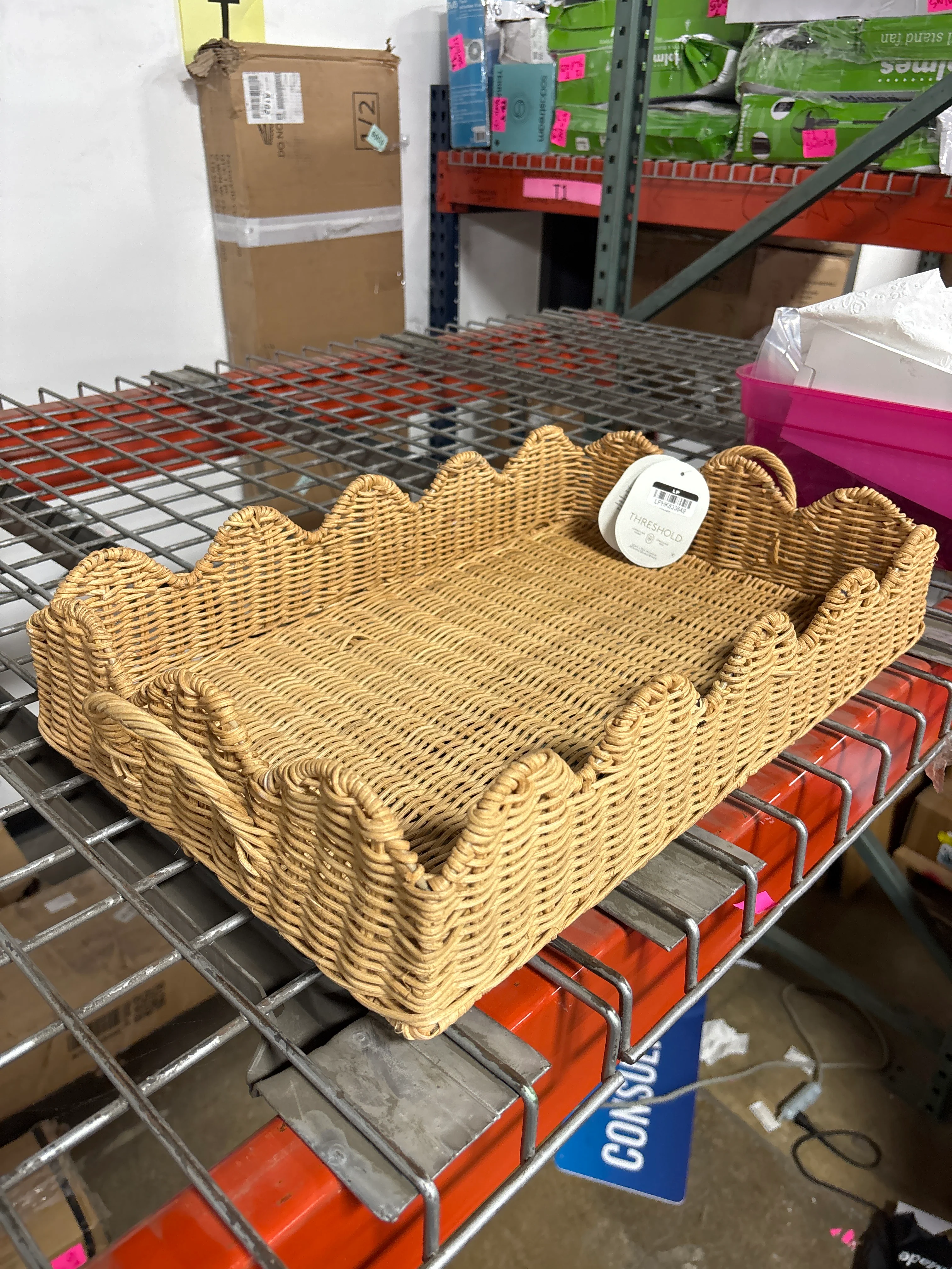 Scalloped Edge Woven Tray SHOWROOM ITEM - Image 2