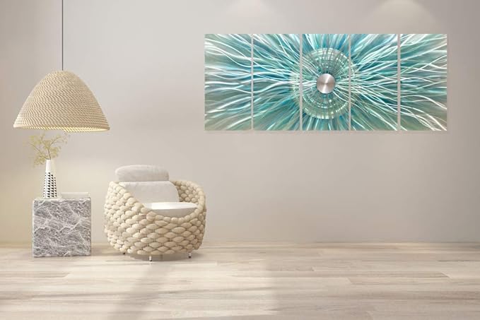 Sculpture Decor Large 3d Modern Contemporary Metal Wall Art Oversized Abstract Painting Artwork on Aluminum - Image 4