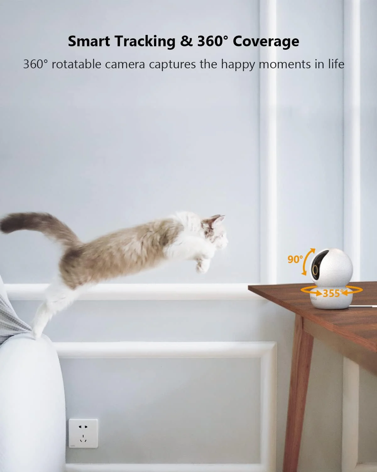 Security Camera Indoor Camera Pan/Tilt Wireless Home Camera, 2.4G ONLY - Image 5