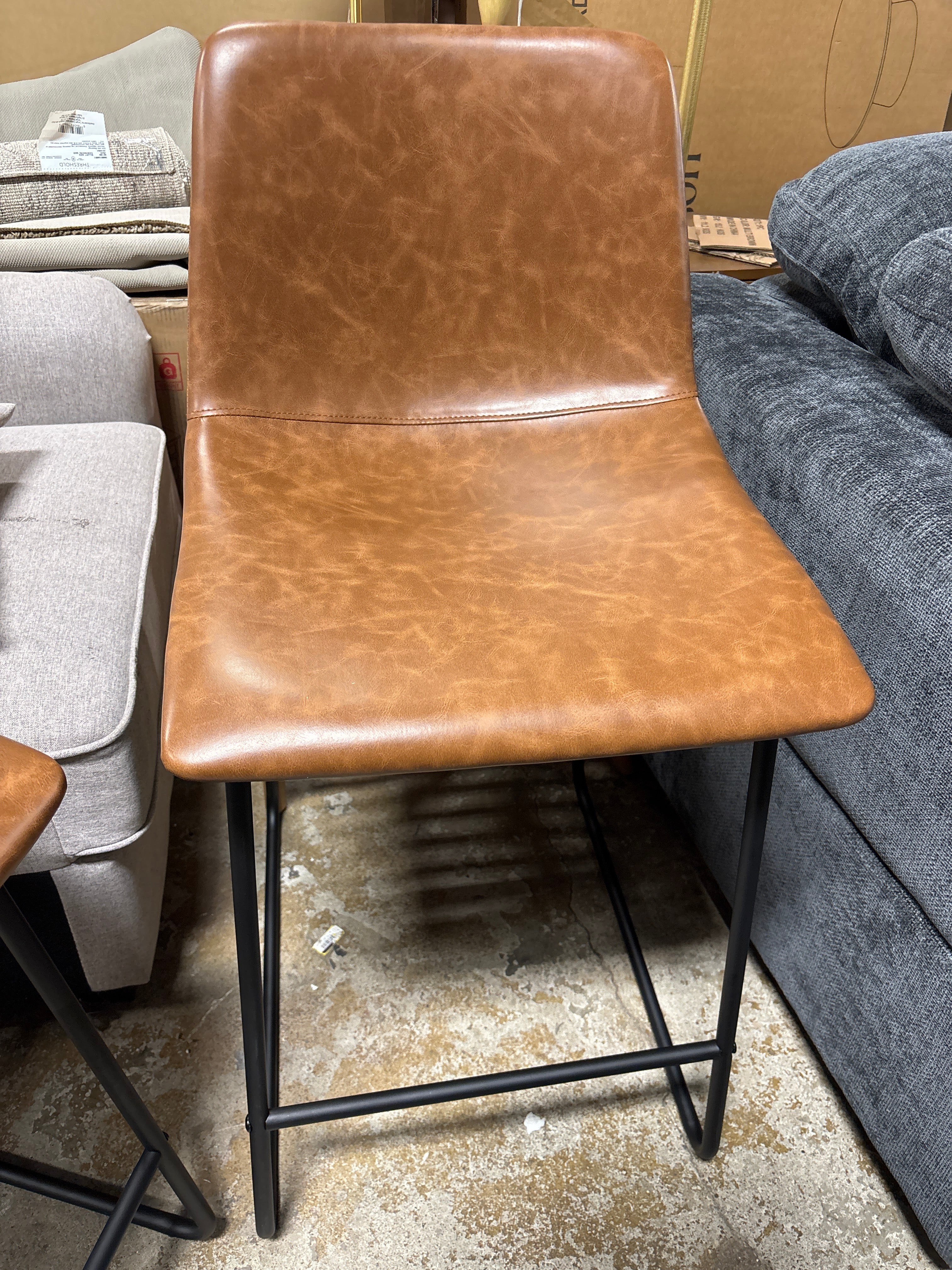 (Set of 2) Liekele Upholstered 35.5" Modern Dining Stools SHOWROOM ITEM - Image 3